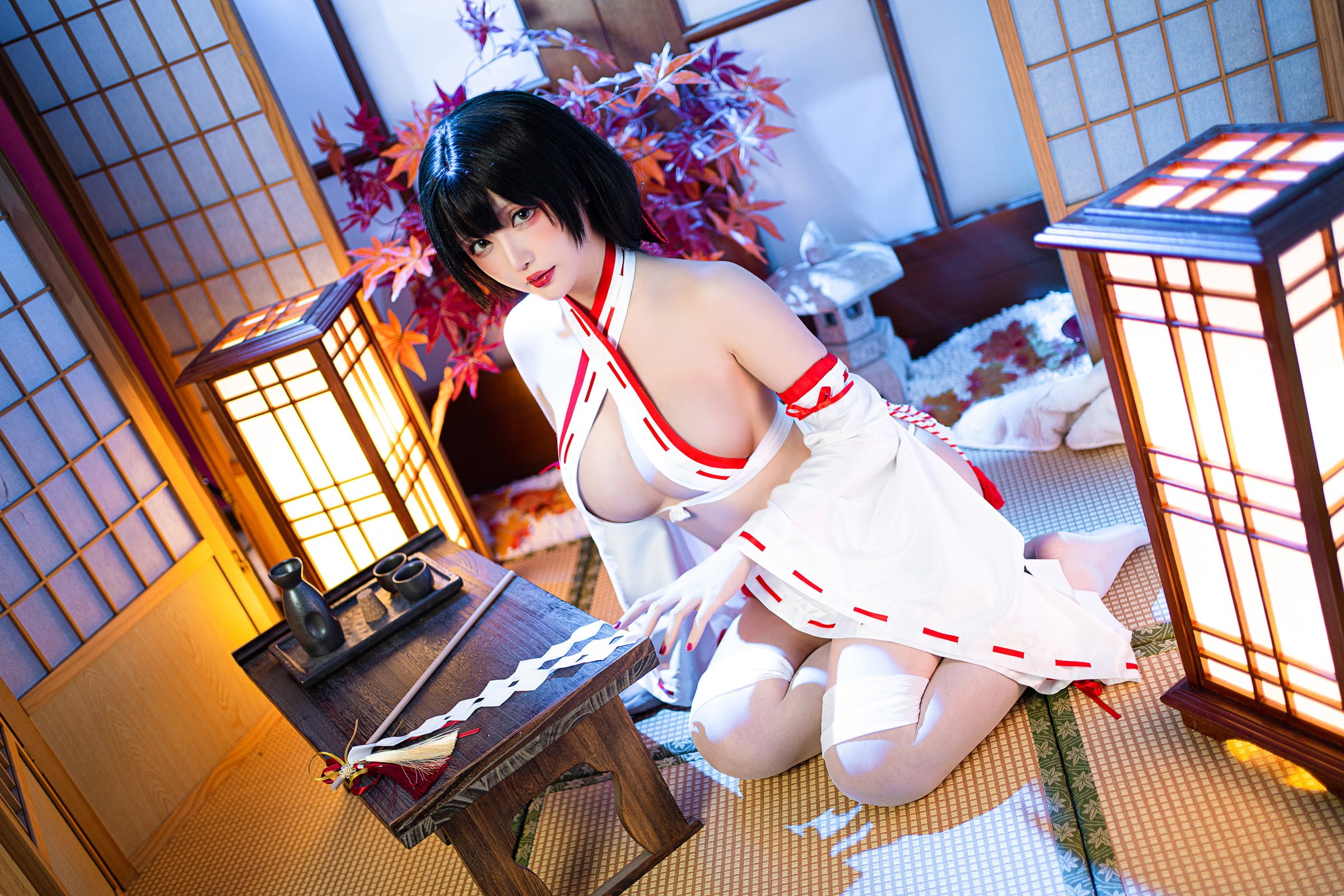 Đọc truyện hentai Tuyển tập Albums siêu phẩm Cosplay - Chap 729 - Star Chichi – New Year Miko