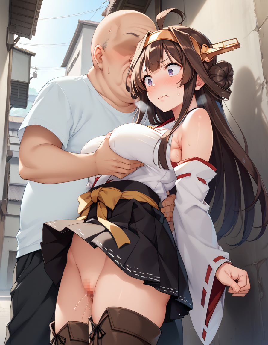 Đọc truyện hentai Tuyển tập Albums Art hentai - Chap 381 - [Paid Request] Kongou and the Exposure Forced Man