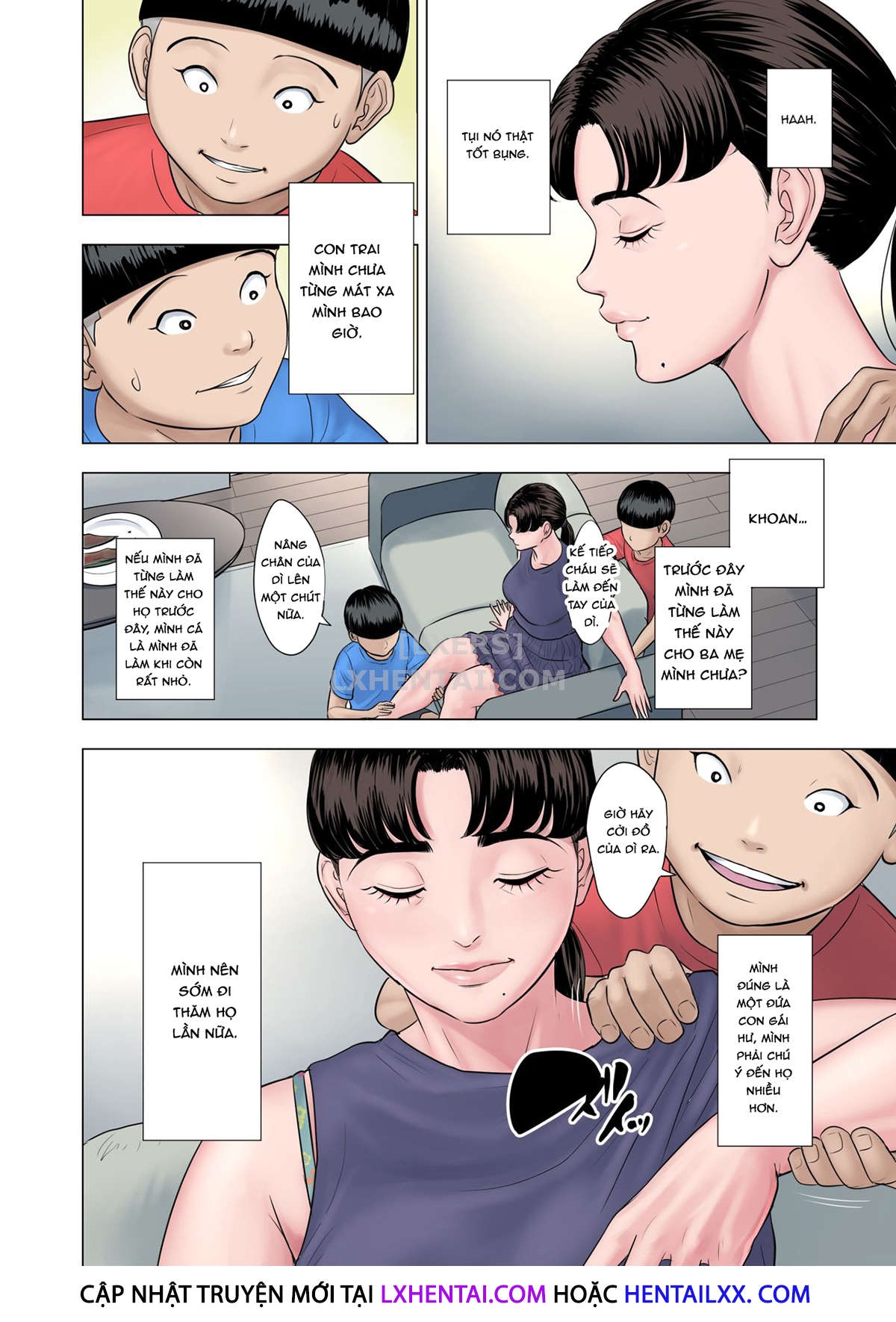 Đọc truyện hentai Futago no Oi no Oba Koukou - Oneshot