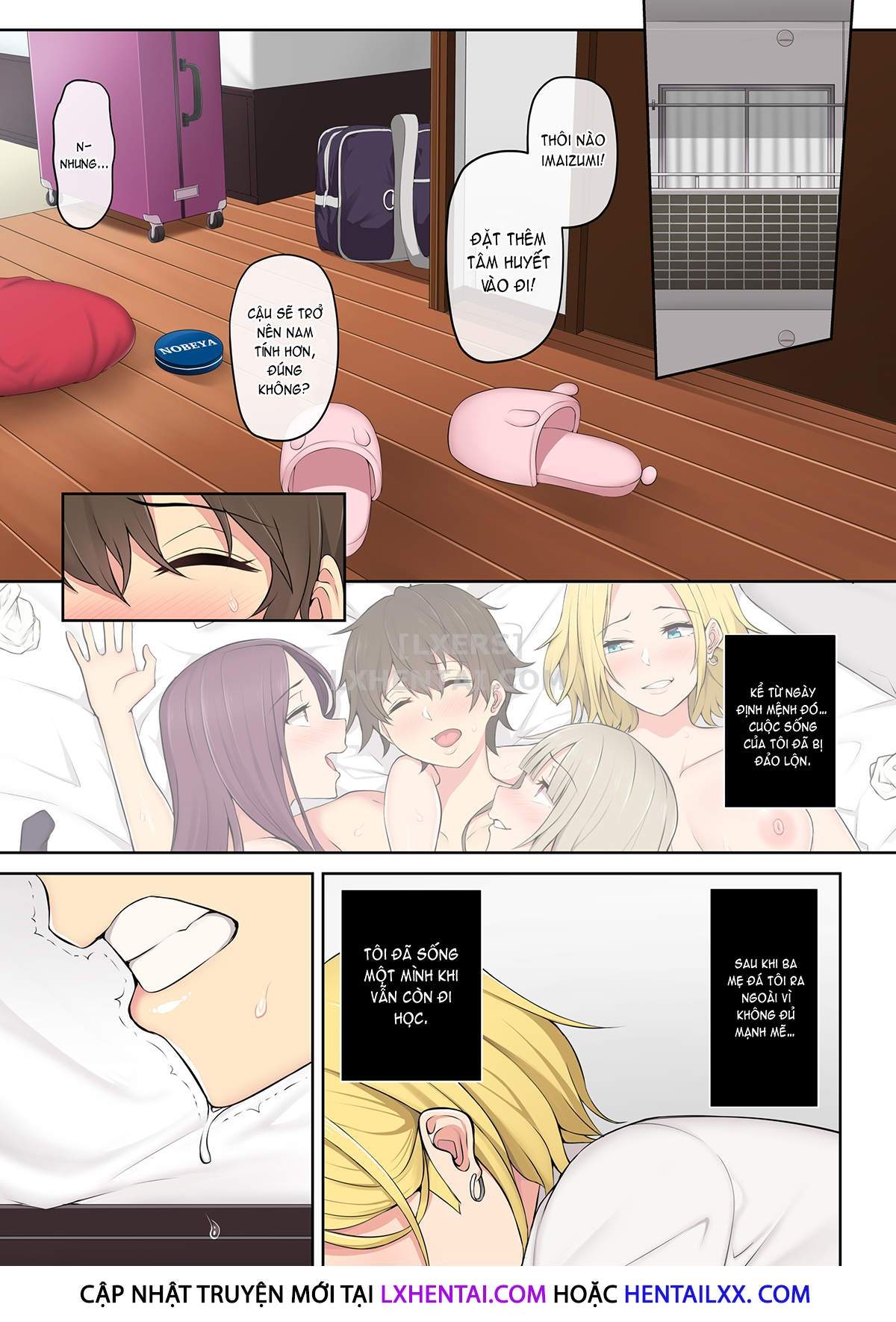 Đọc truyện hentai Imaizumi đưa cả bầy Gyaru về nhà mình - Chap 2