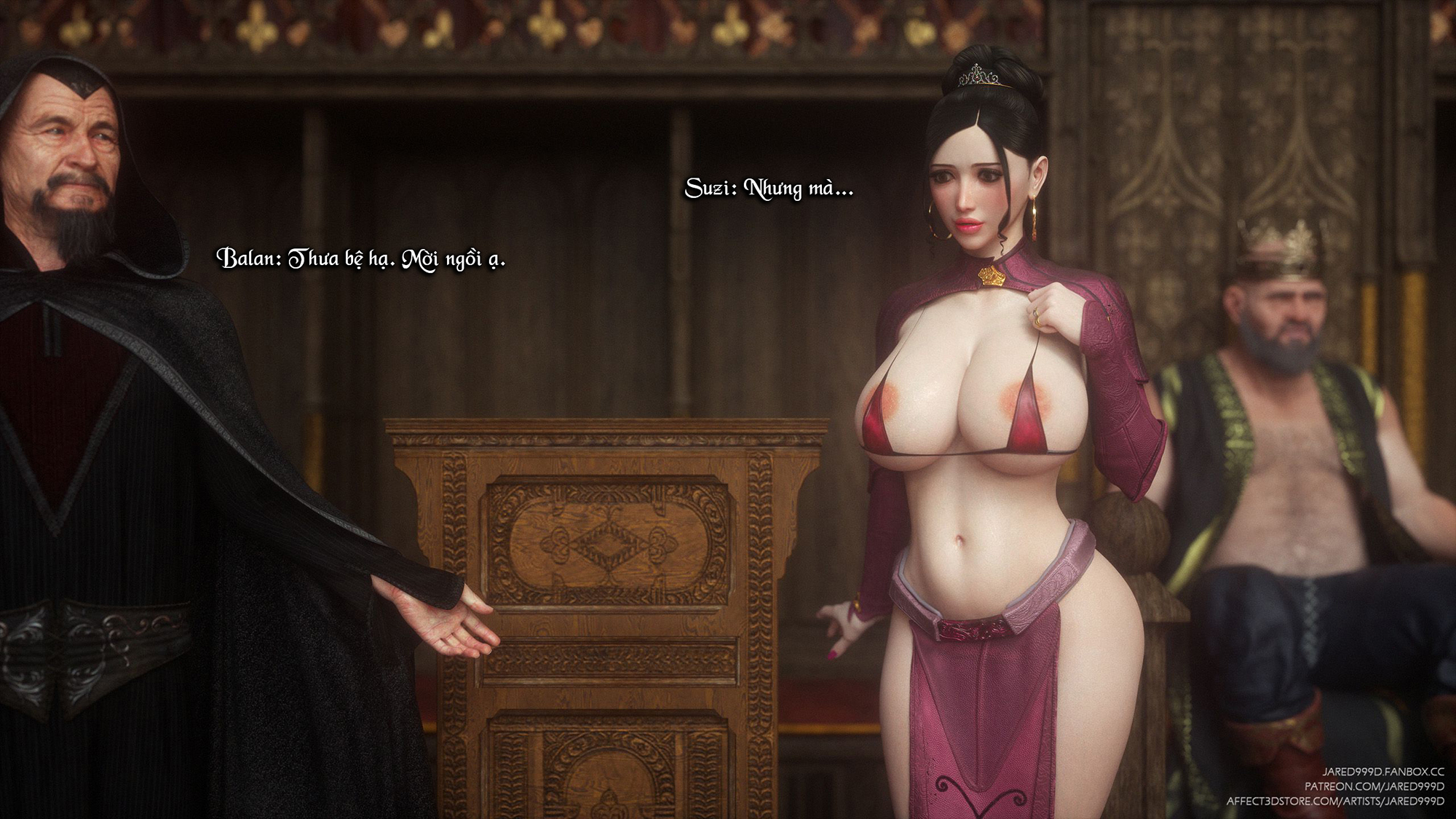 Đọc truyện hentai Fallen Lady - Vol 2 - Chap 5: Buổi thiết triều cực khoái