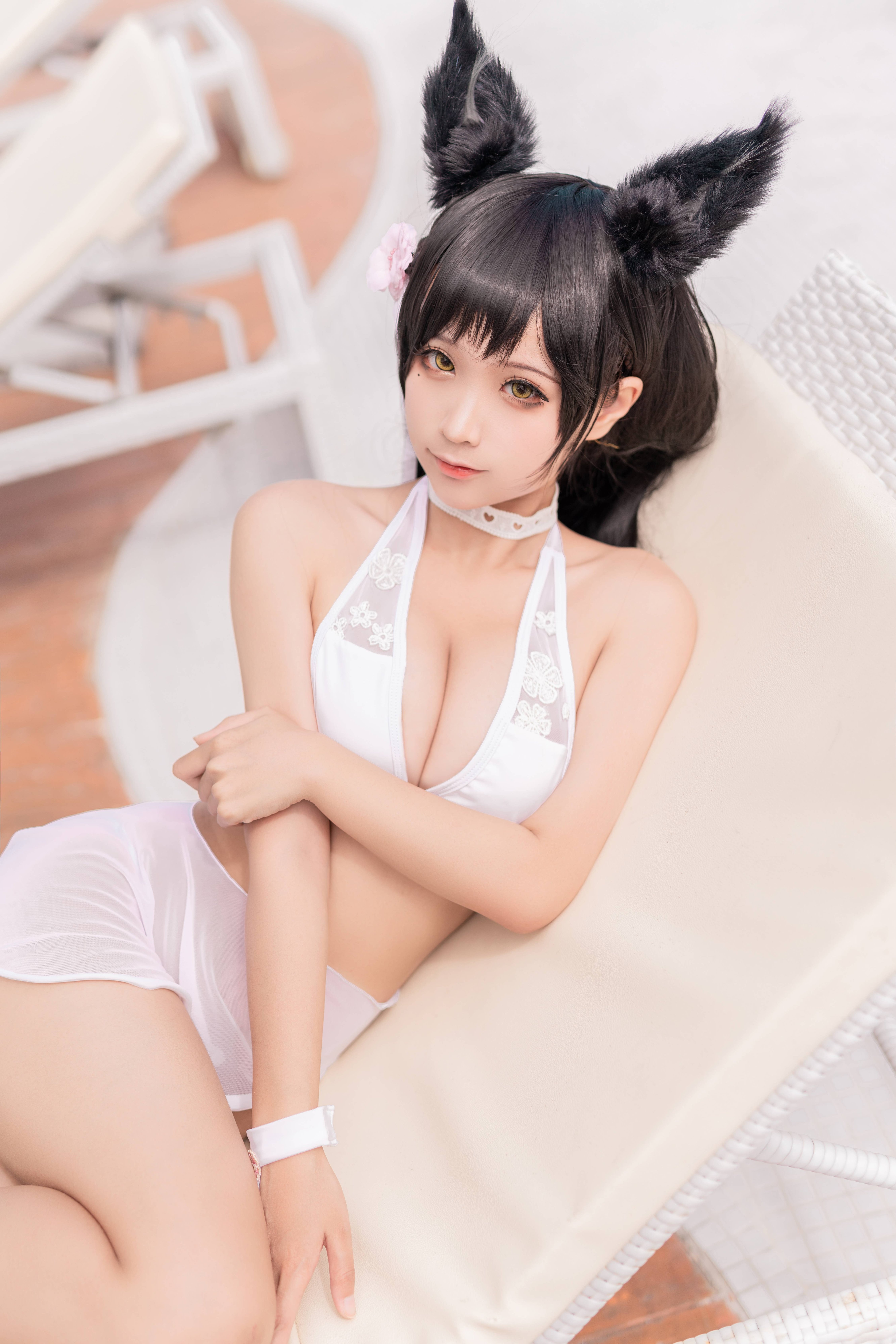 Đọc truyện hentai Tuyển tập Albums siêu phẩm Cosplay - Chap 1334 - Stupid Momo - Atago Inu Swimsuit