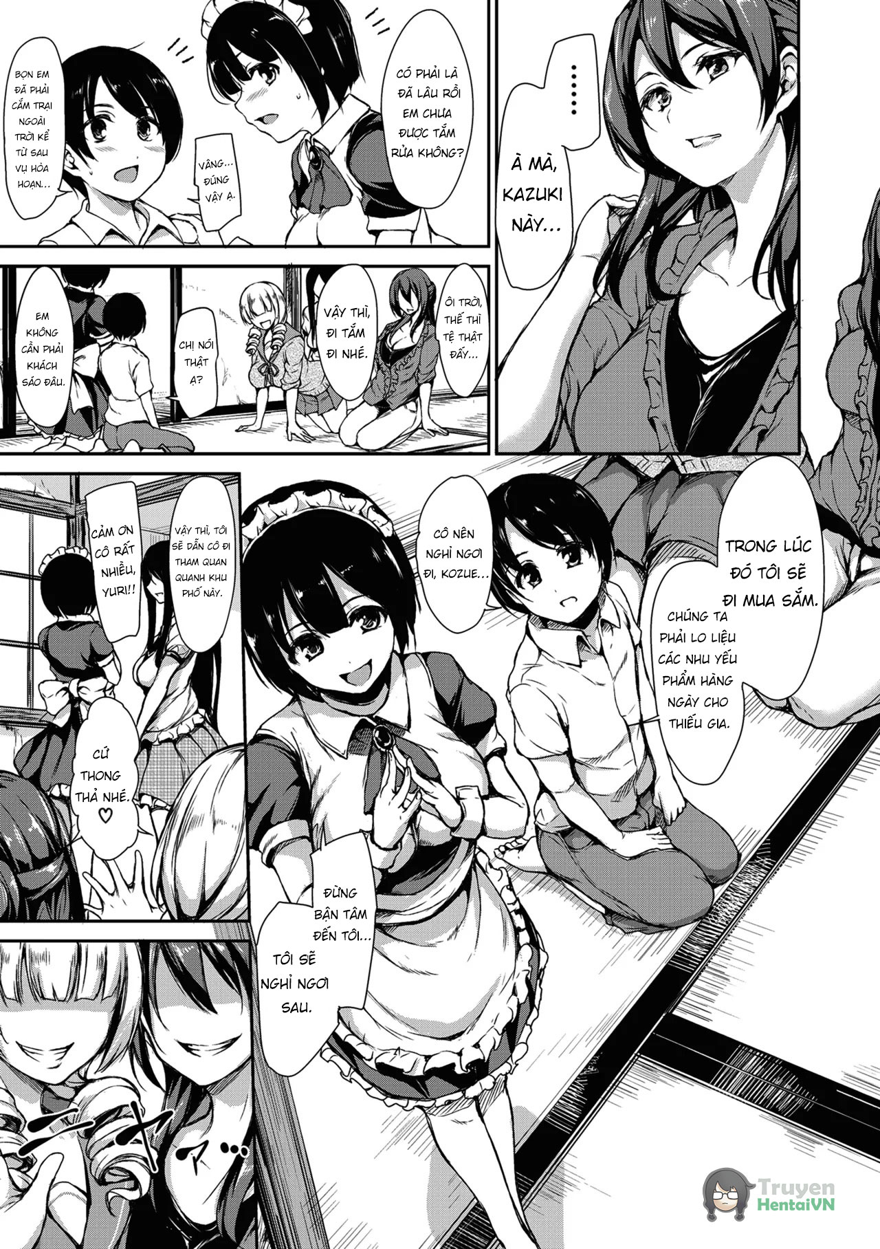 Đọc truyện hentai At Home Harem Fudeoro Sisters - Chap 1