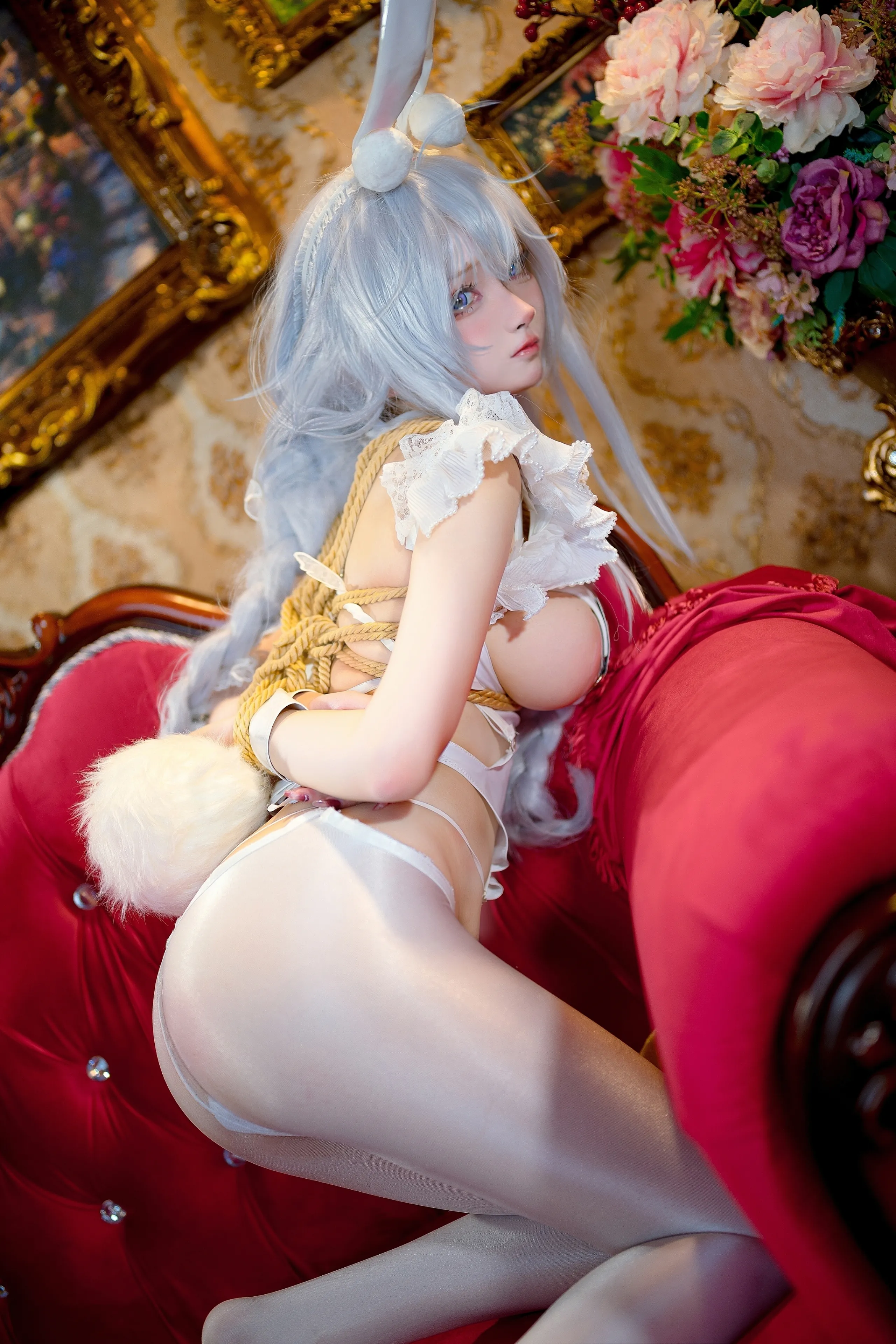 Đọc truyện hentai Tuyển tập Albums siêu phẩm Cosplay - Chap 990 - Xiao Jili - Azur Lane Vicious Lazy White Rabbit