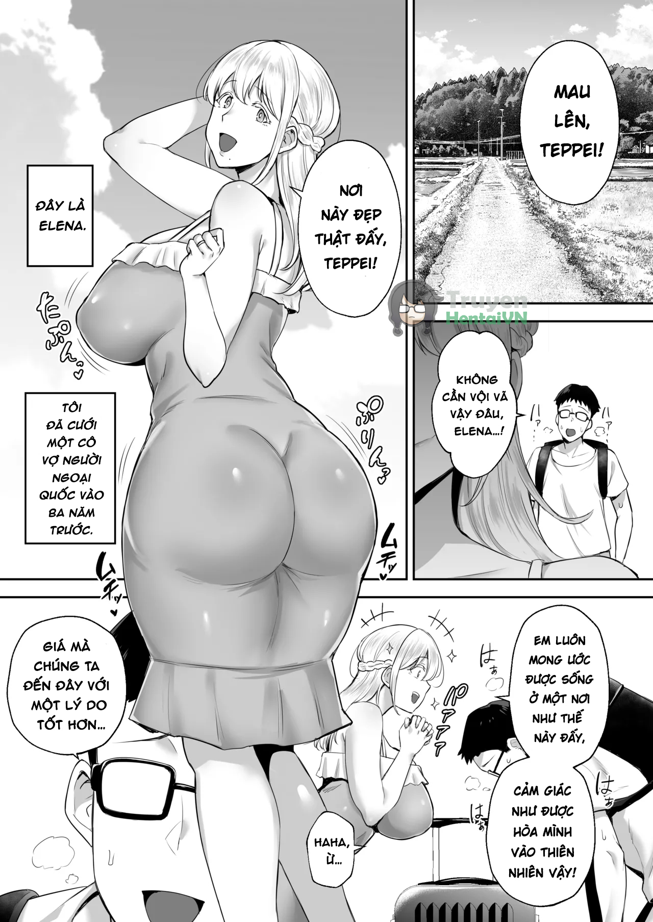 Đọc truyện hentai Cộ gái tóc vàng ngực bự và chú - Oneshot