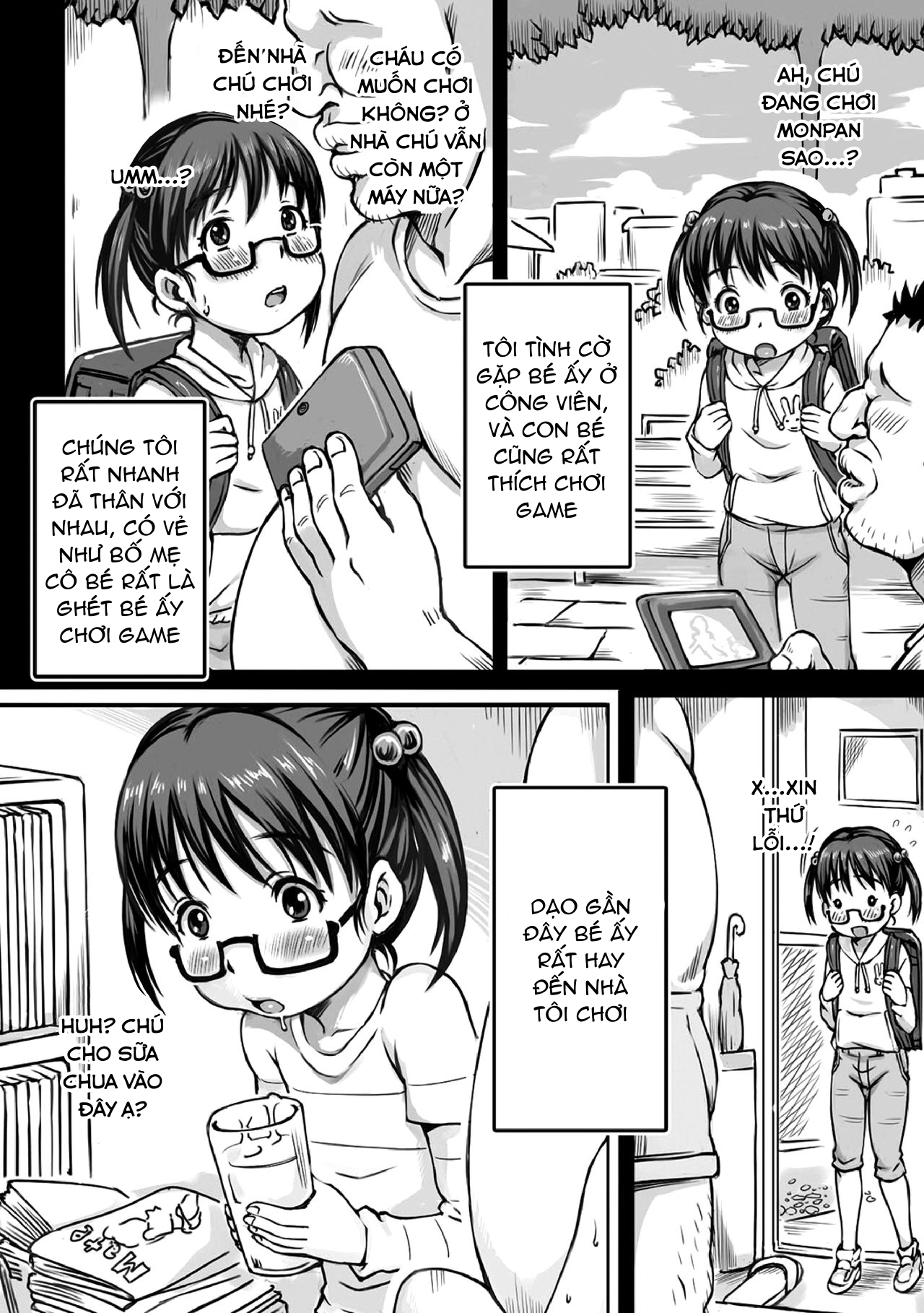 Đọc truyện hentai Force Fucking a Timid Glasses Wearing Loli With My Big Cock - Chap 4