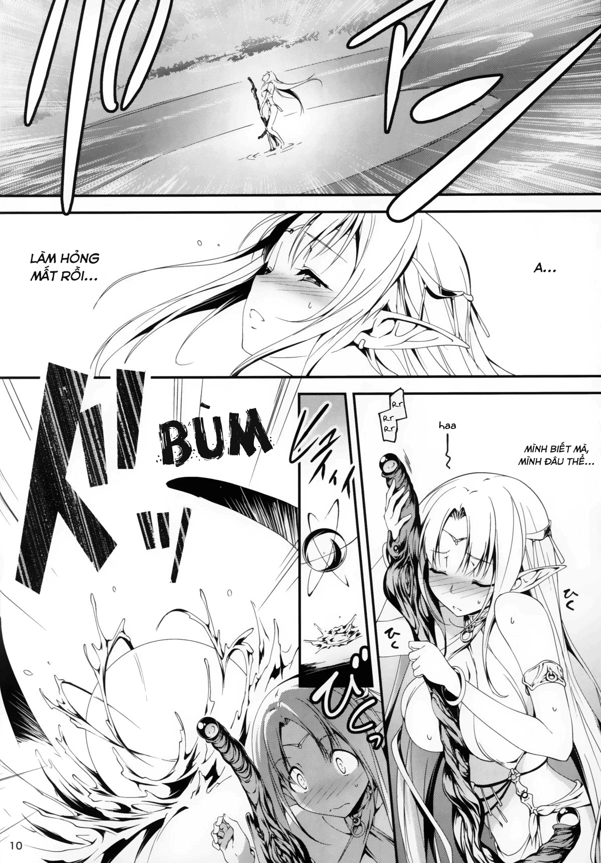 Đọc truyện hentai Anh nhân viên sang dị giới - Chap 2: Anh nhân viên hắc ám và Công chúa Elf Elnise