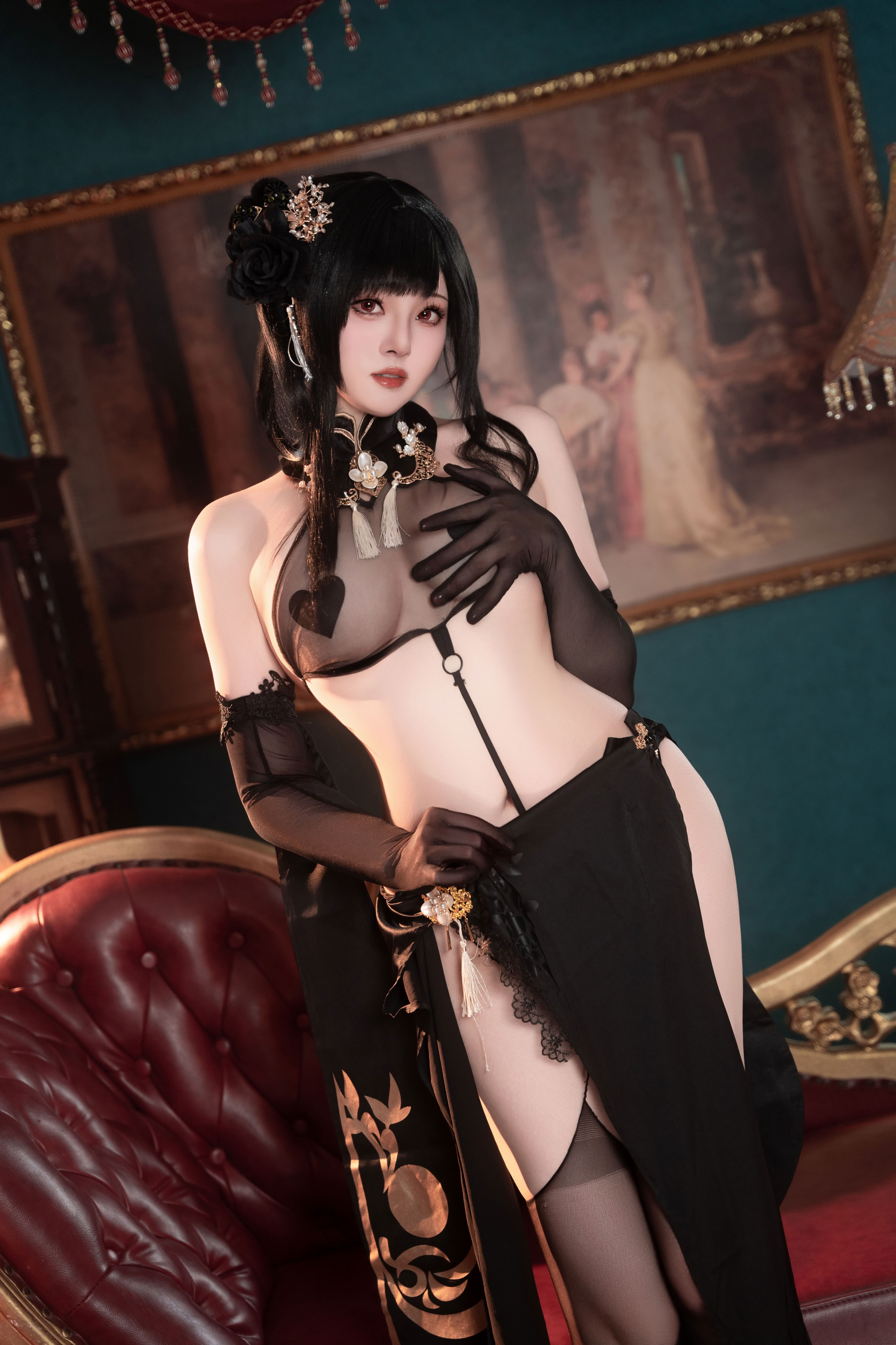 Đọc truyện hentai Tuyển tập Albums siêu phẩm Cosplay - Chap 1241 - Natsuko - Azur Lane Zhenhai Cheongsam