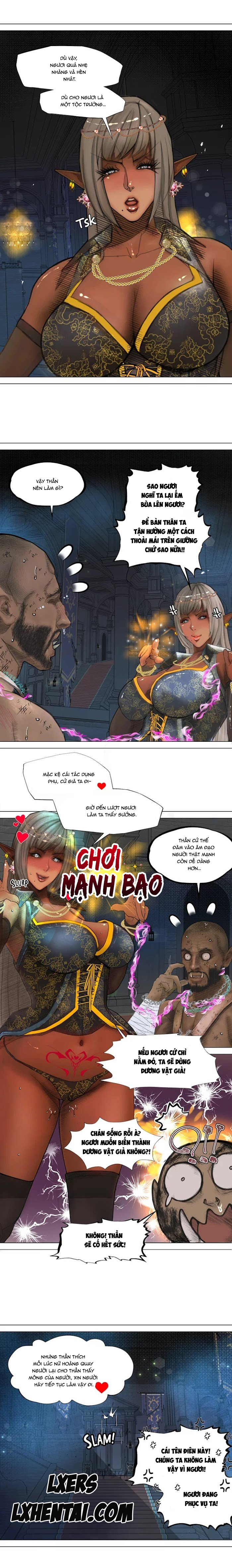 Đọc truyện hentai Nữ Hoàng Dark Elf Và Nô Lệ Orc - Chap 4