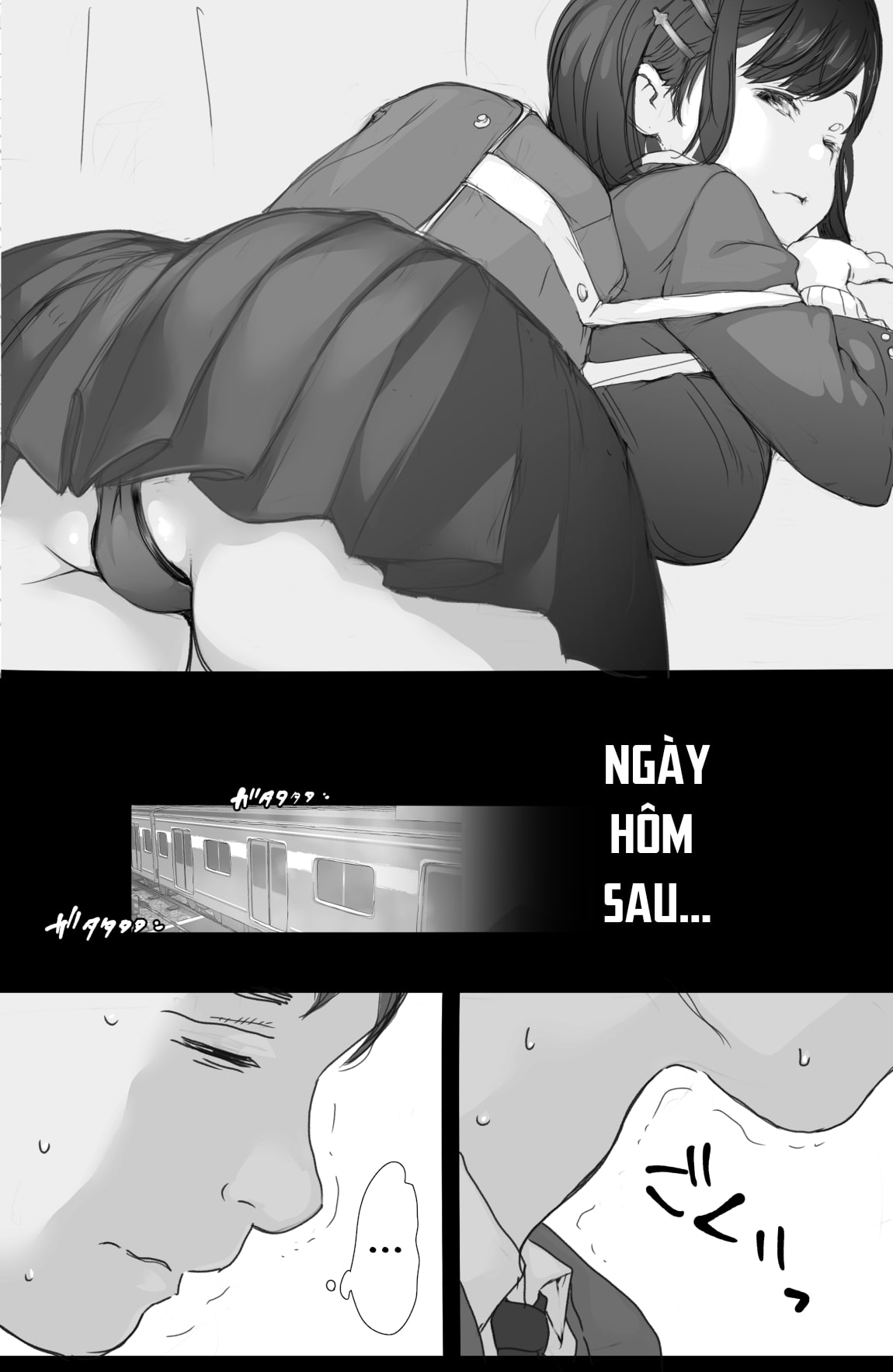 Đọc truyện hentai Anh Chàng May Mắn Và Cô Gái Khoe Hàng Trên Chuyến Tàu Điện Ngầm - Oneshot