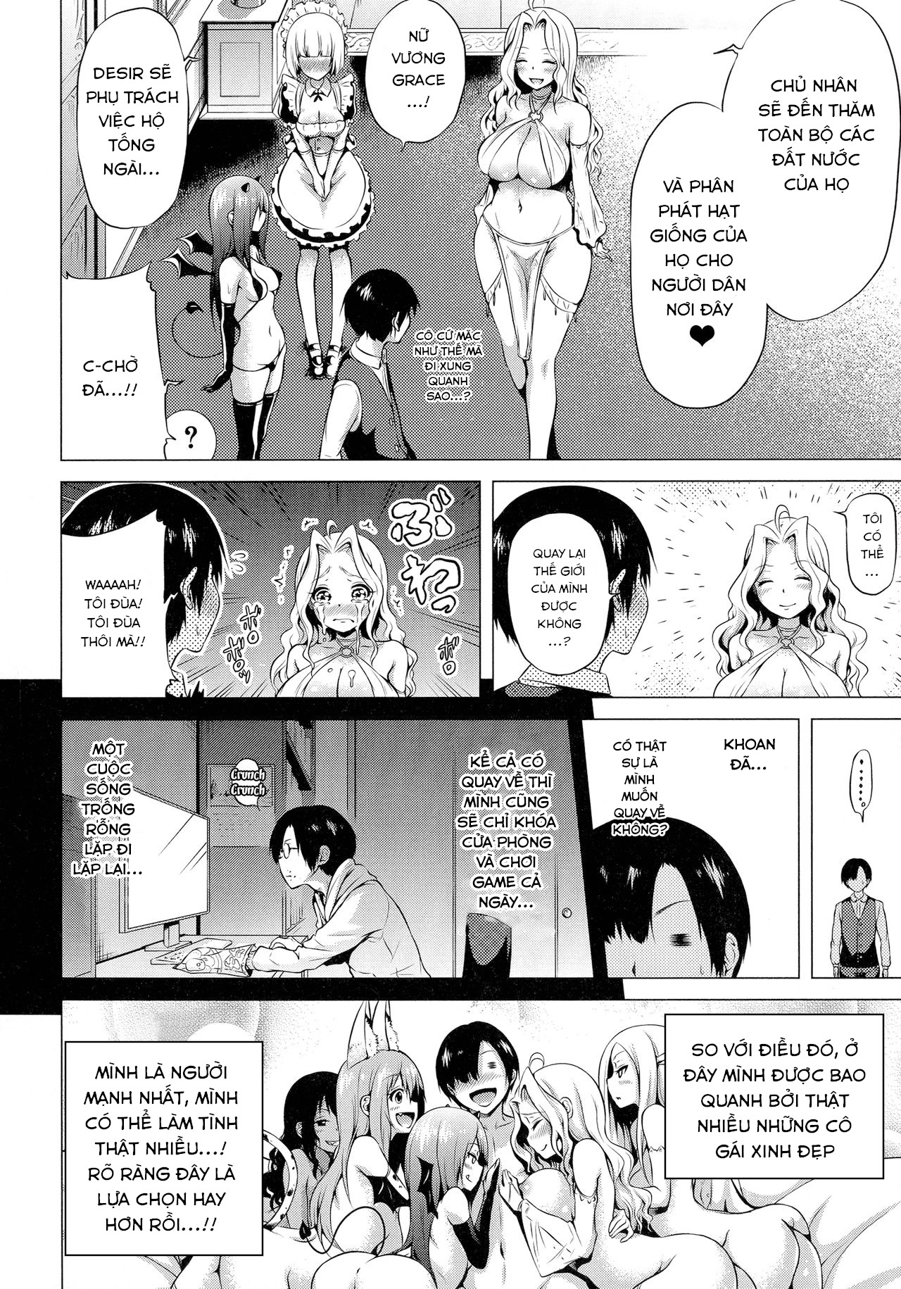 Đọc truyện hentai Isekai Harem Paradise - (Jou) Chap 3.2