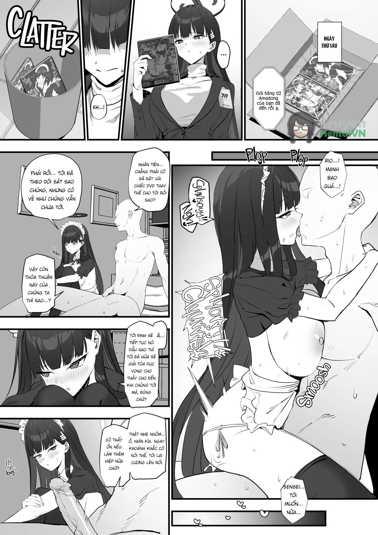 Đọc truyện hentai Tsukatsuki Rio no Maid Seikatsu (Blue Archive) - Oneshot