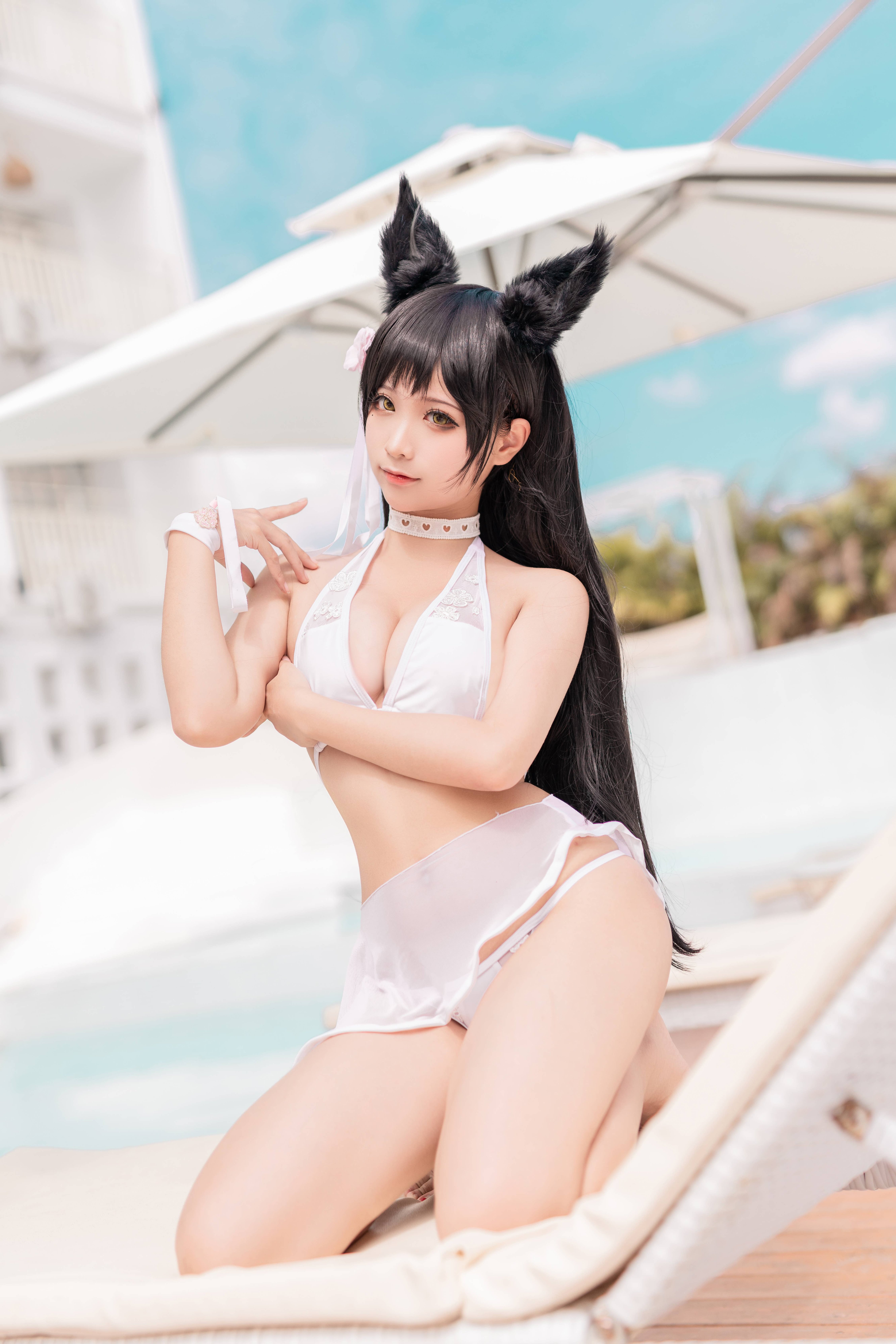 Đọc truyện hentai Tuyển tập Albums siêu phẩm Cosplay - Chap 1334 - Stupid Momo - Atago Inu Swimsuit