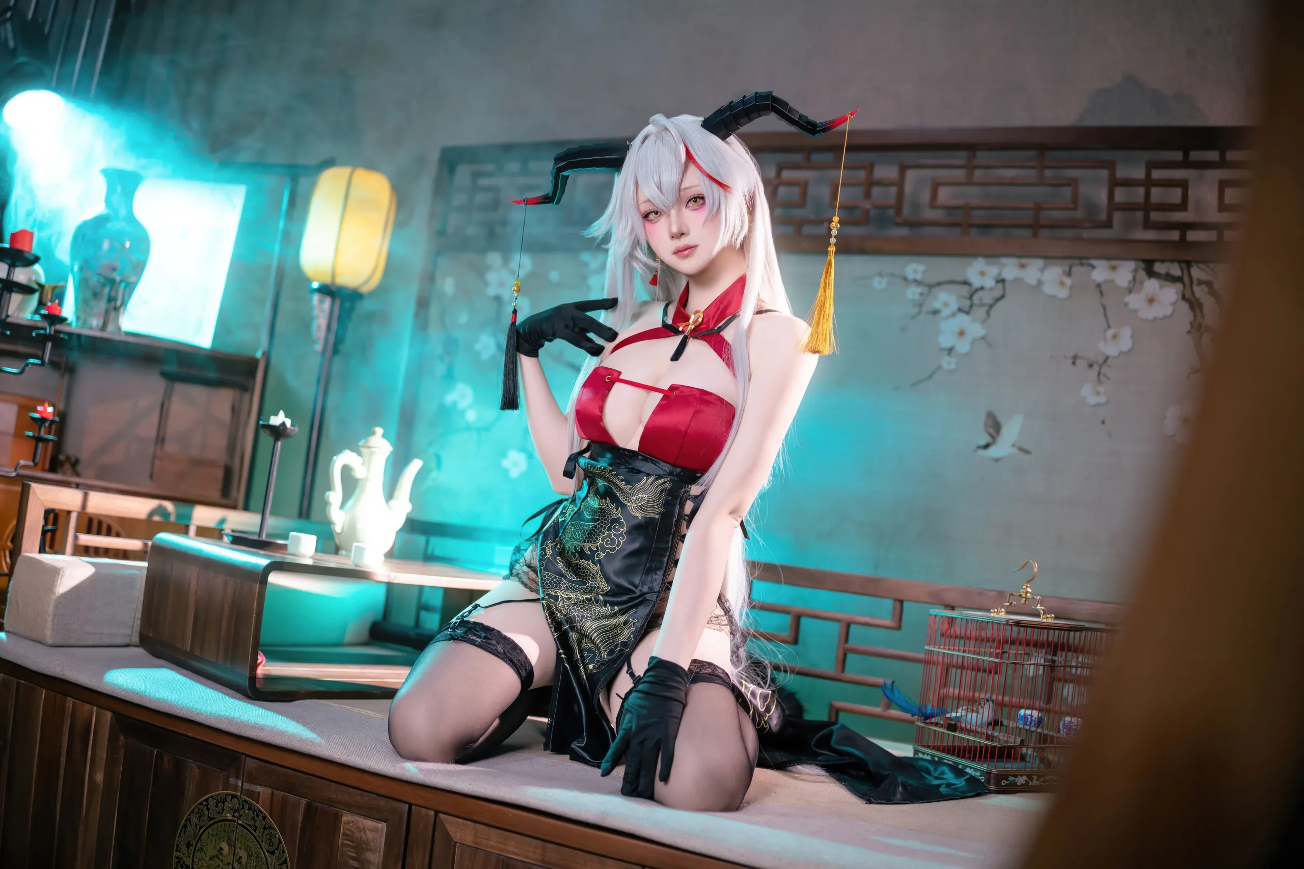 Đọc truyện hentai Tuyển tập Albums siêu phẩm Cosplay - Chap 1125 - Yukako - Azur Lane Aegir Cheongsam