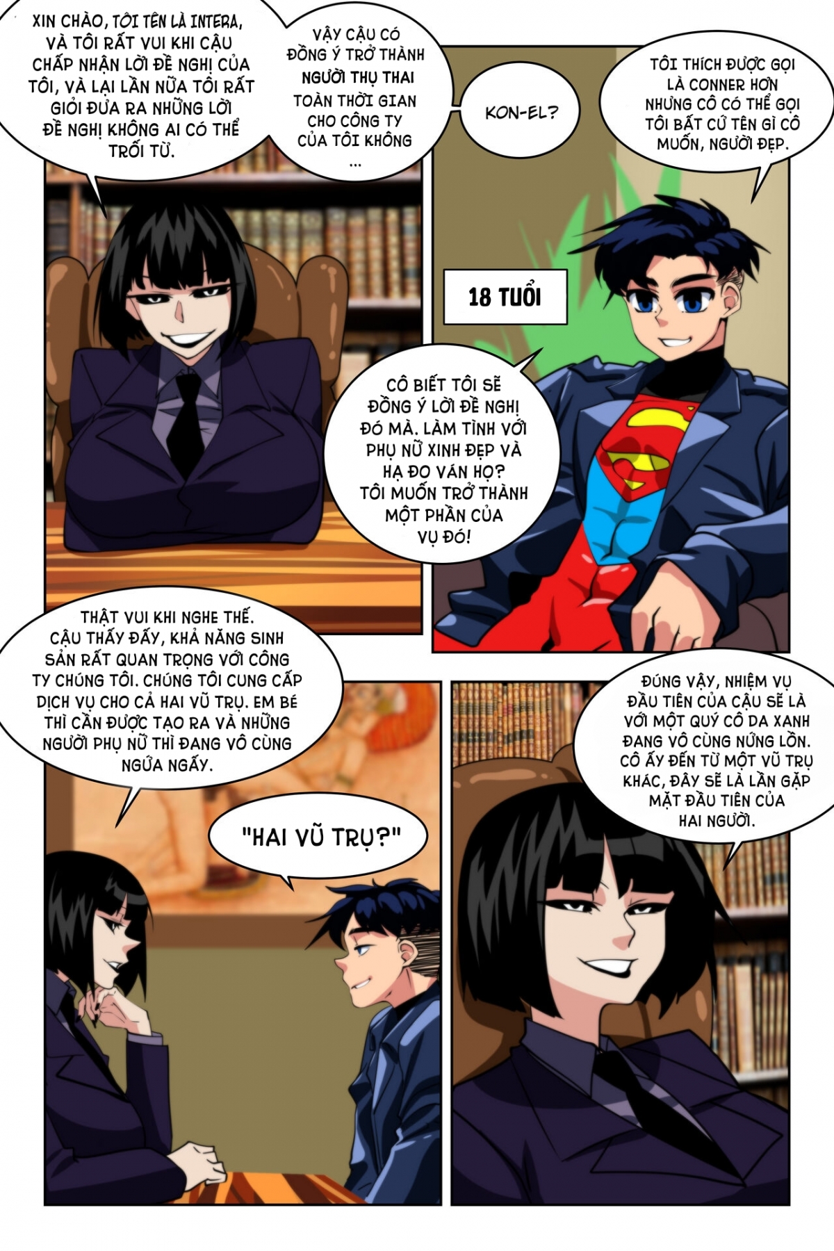 Đọc truyện hentai Justice Lust Breeders - Superboy x She-hulk