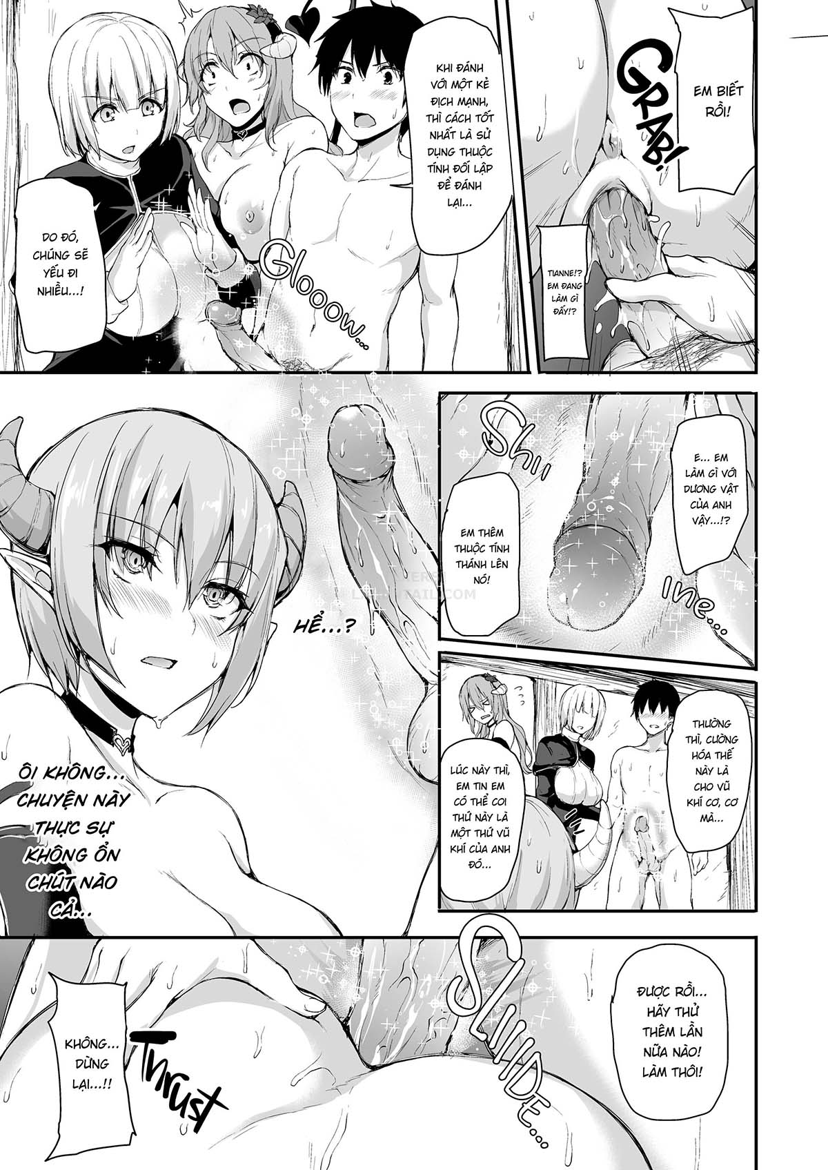 Đọc truyện hentai Tales of a Harem in Another World - Chap 5 - Ambushed! The Wild Succubus Sisters Appear!