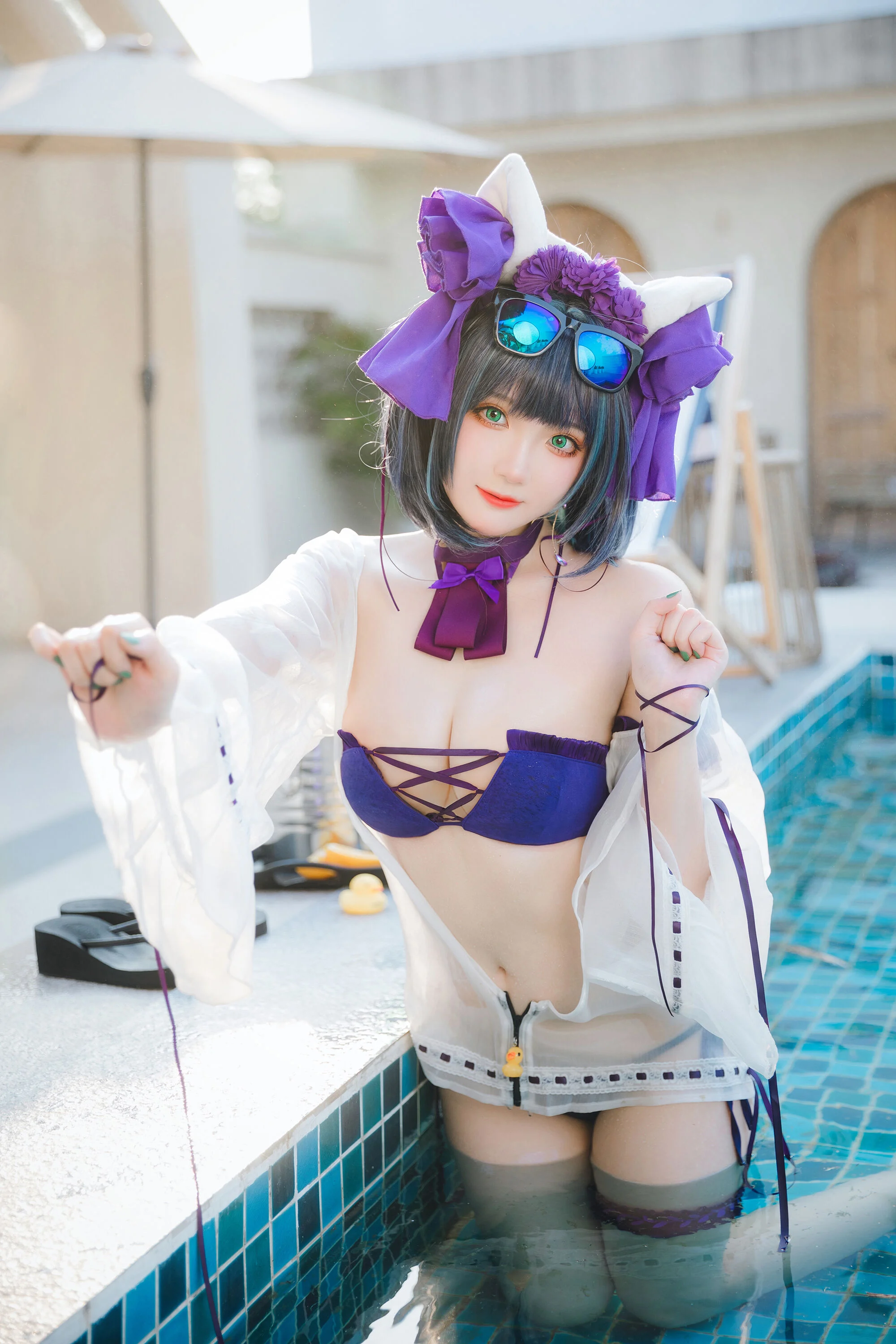 Đọc truyện hentai Tuyển tập Albums siêu phẩm Cosplay - Chap 367 - Guahi Sauce - Cheshire Swimsuit