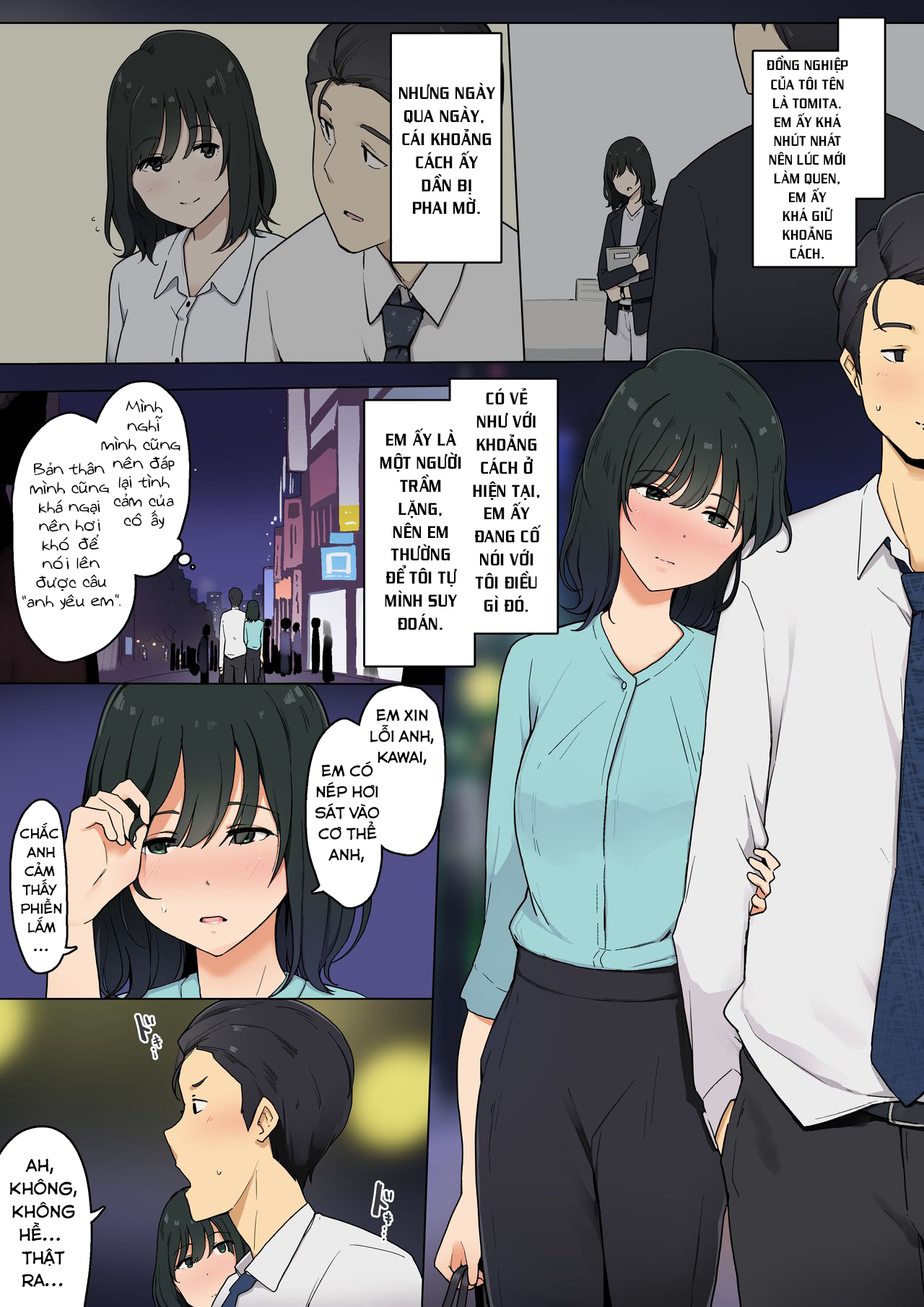 Đọc truyện hentai Hitomishiri Douryou Joshi to Micchaku Sex Suru Ohanashi - Oneshot