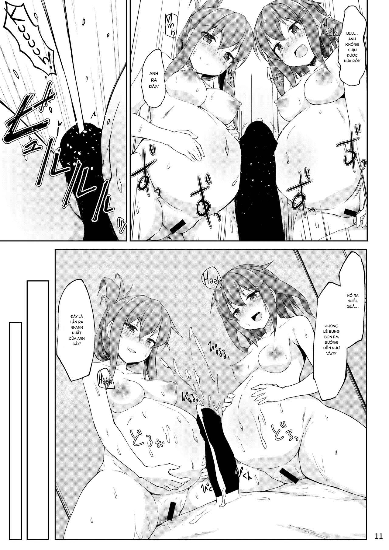 Đọc truyện hentai Ikazuchi và Inazuma muốn em bé của chỉ huy!! (Kantai Collection -KanColle-) - Chap 2: END