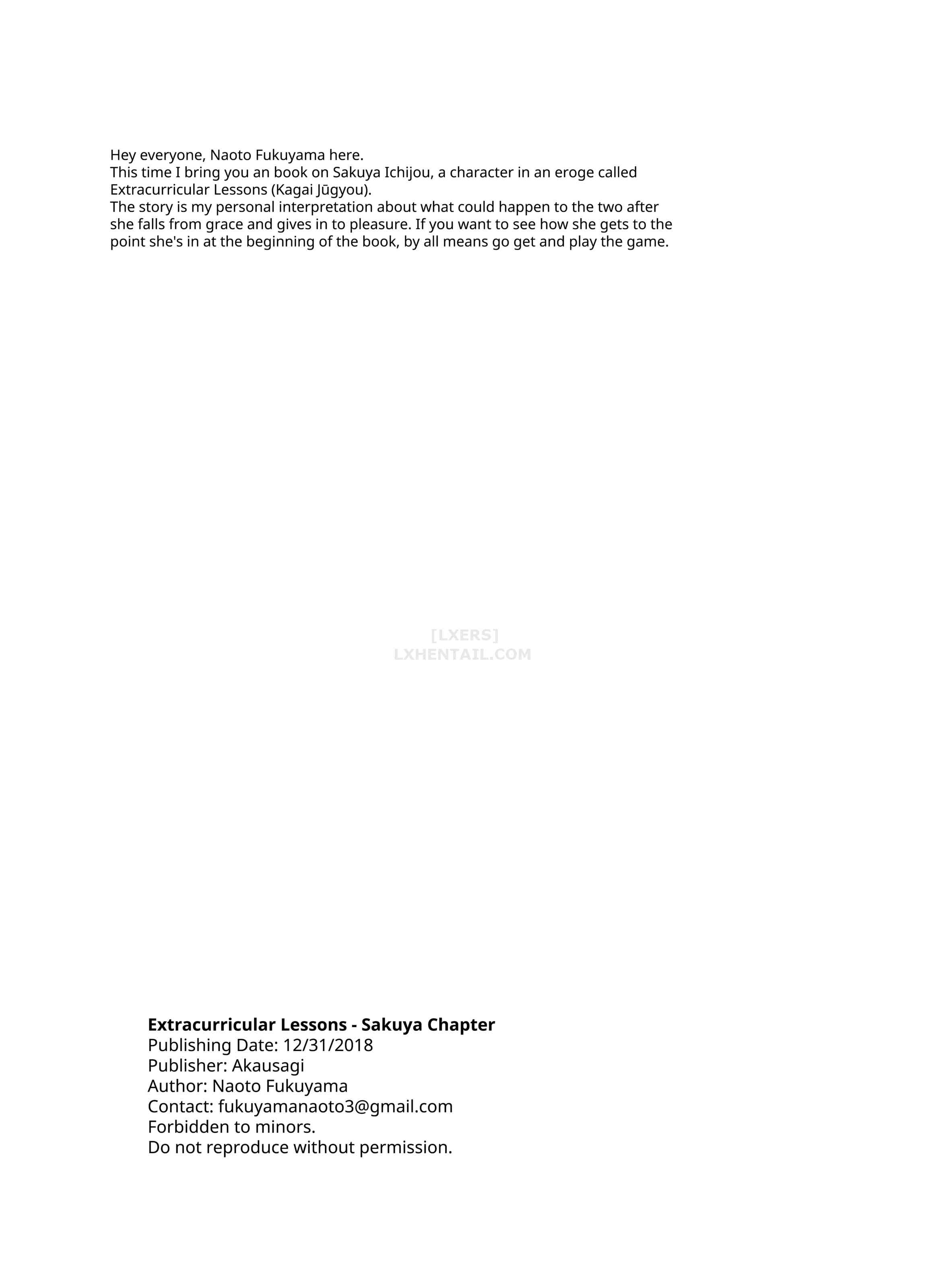 Đọc truyện hentai Extracurricular Lessons - Sakuya Chapter - Oneshot