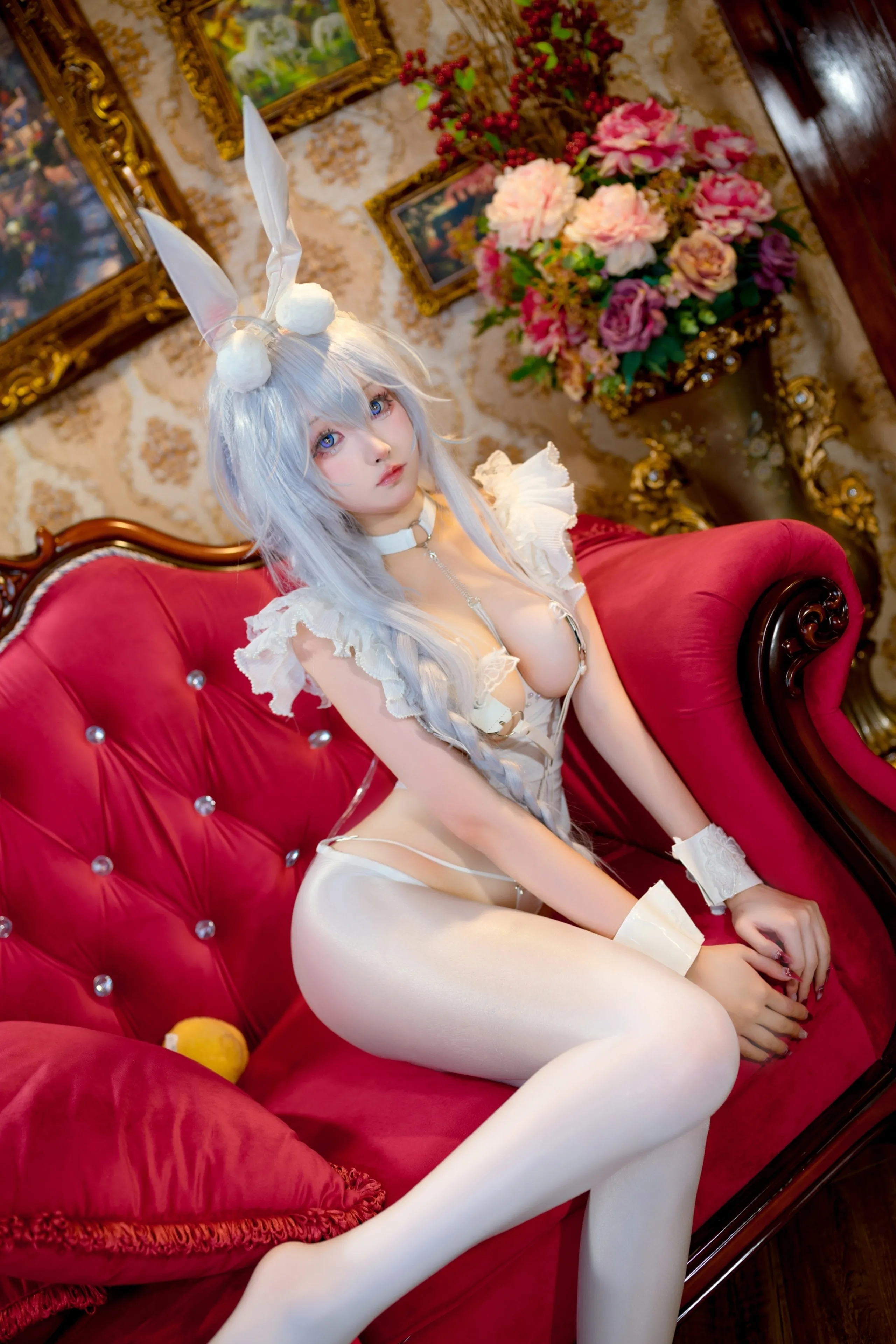Đọc truyện hentai Tuyển tập Albums siêu phẩm Cosplay - Chap 990 - Xiao Jili - Azur Lane Vicious Lazy White Rabbit