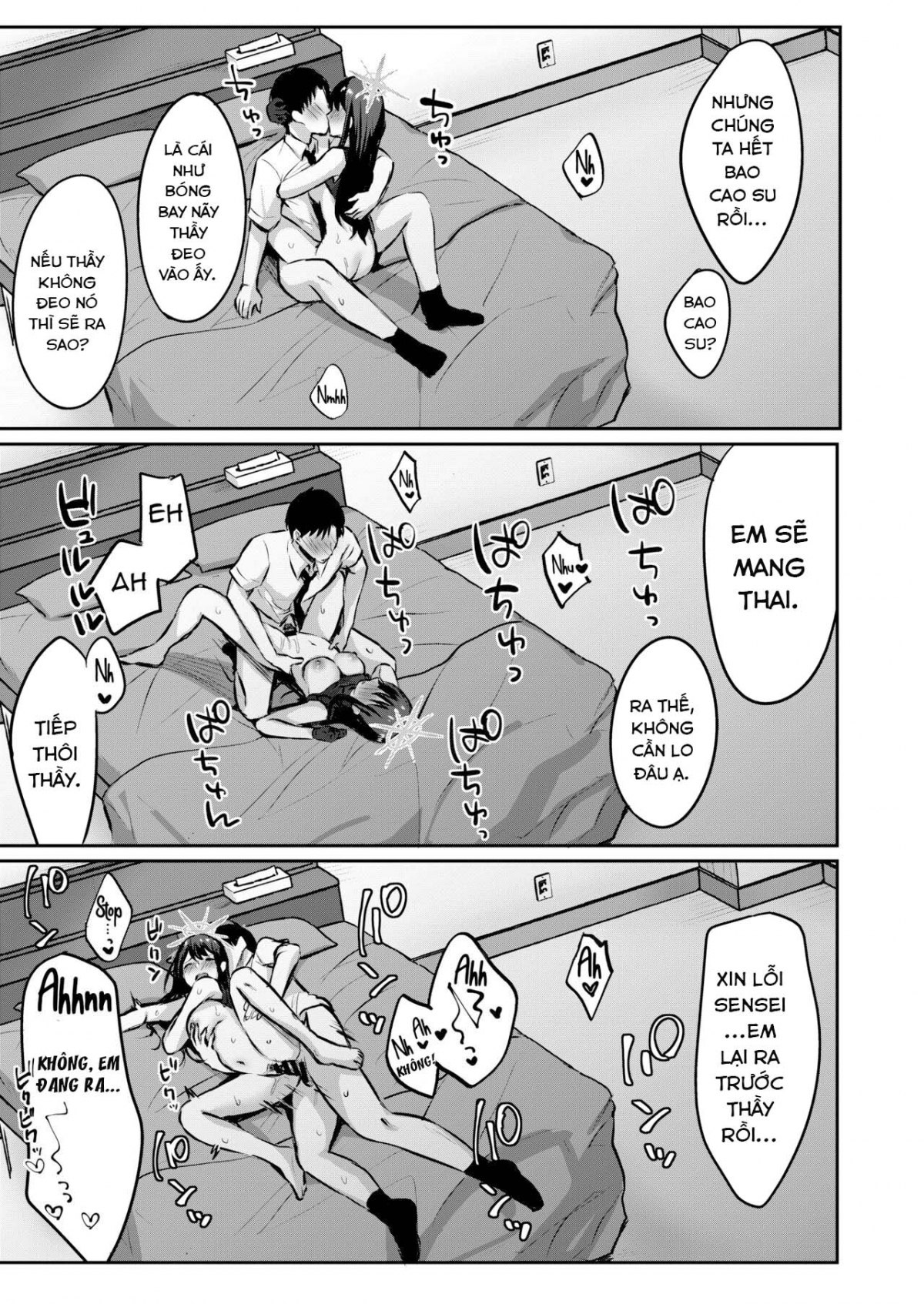 Đọc truyện hentai Không thể ra khỏi phòng nếu không làm tình với Saori. (Blue Archive) - Oneshot