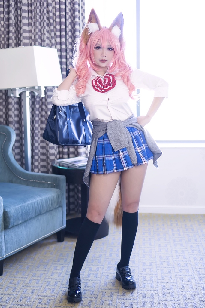 Đọc truyện hentai Tuyển tập Albums siêu phẩm Cosplay - Chap 865 - Hana Bunny – Tamamo School Uniform