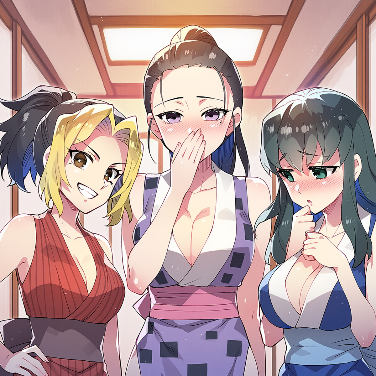 Đọc truyện hentai Tuyển tập Albums Art hentai - Chap 495 - Iguro Vs Uzui Tengen's Wives