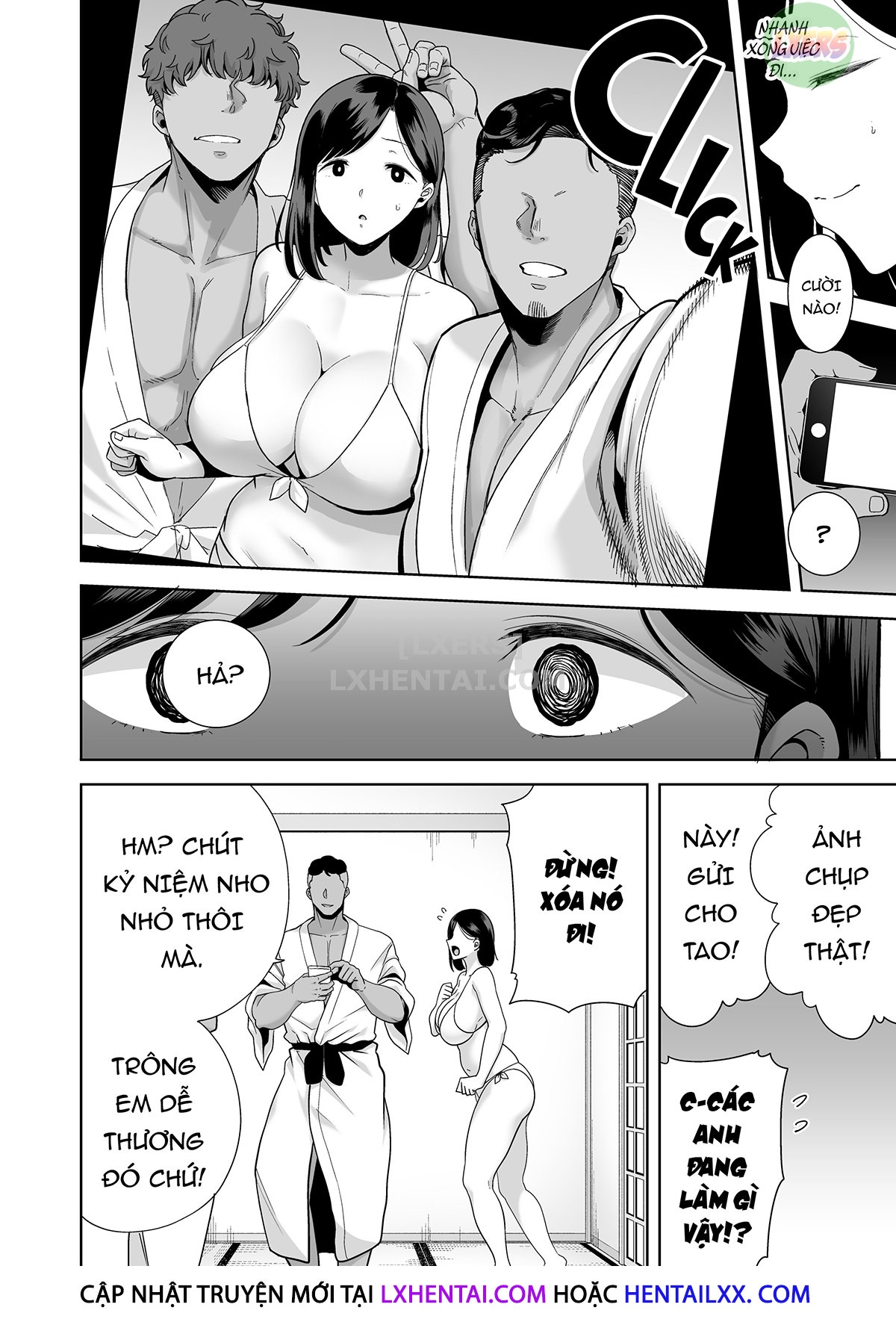 Đọc truyện hentai Natsuzuma ~Natsu, Ryokan, Nanpa Otoko-Tachi Ni Ochita Tsuma~ - Chap 1 - Không che