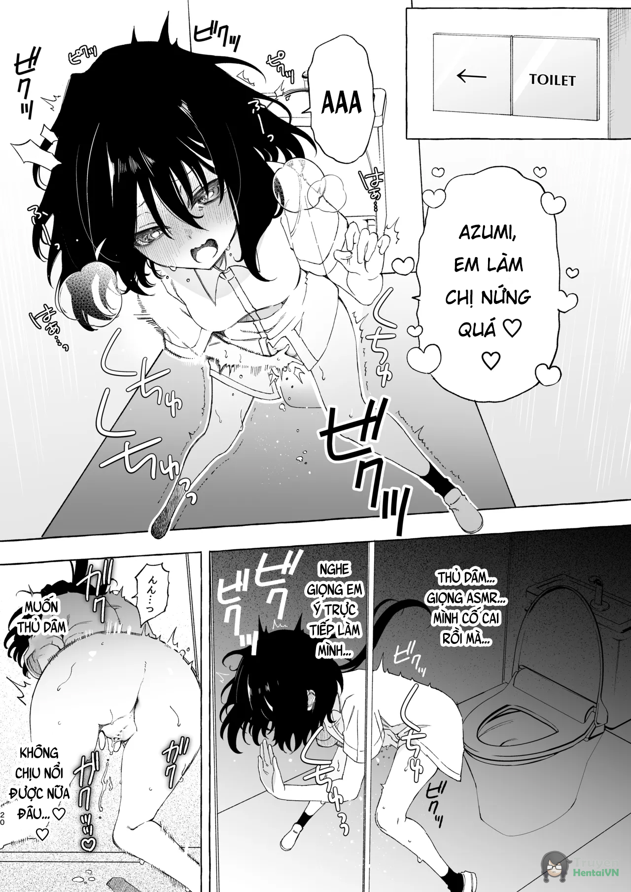 Đọc truyện hentai Mimi de Koishita Douryou ~OnaSuppo Onsei Otaku Onna ga Douryou no Koe ni Hannou Shite Ikimakuri~ - Oneshot
