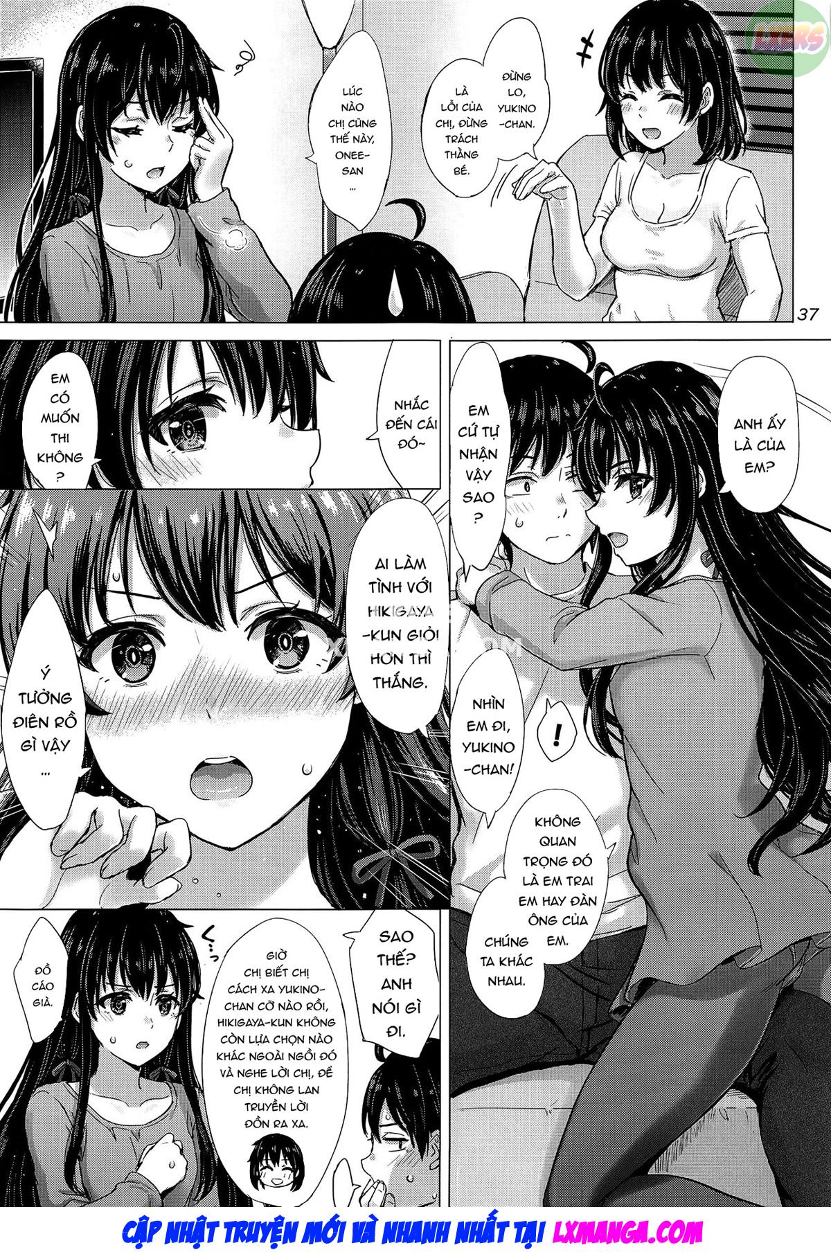Đọc truyện hentai Bí mật nghịch ngợm của chị em nhà Yukinoshita. - Oneshot
