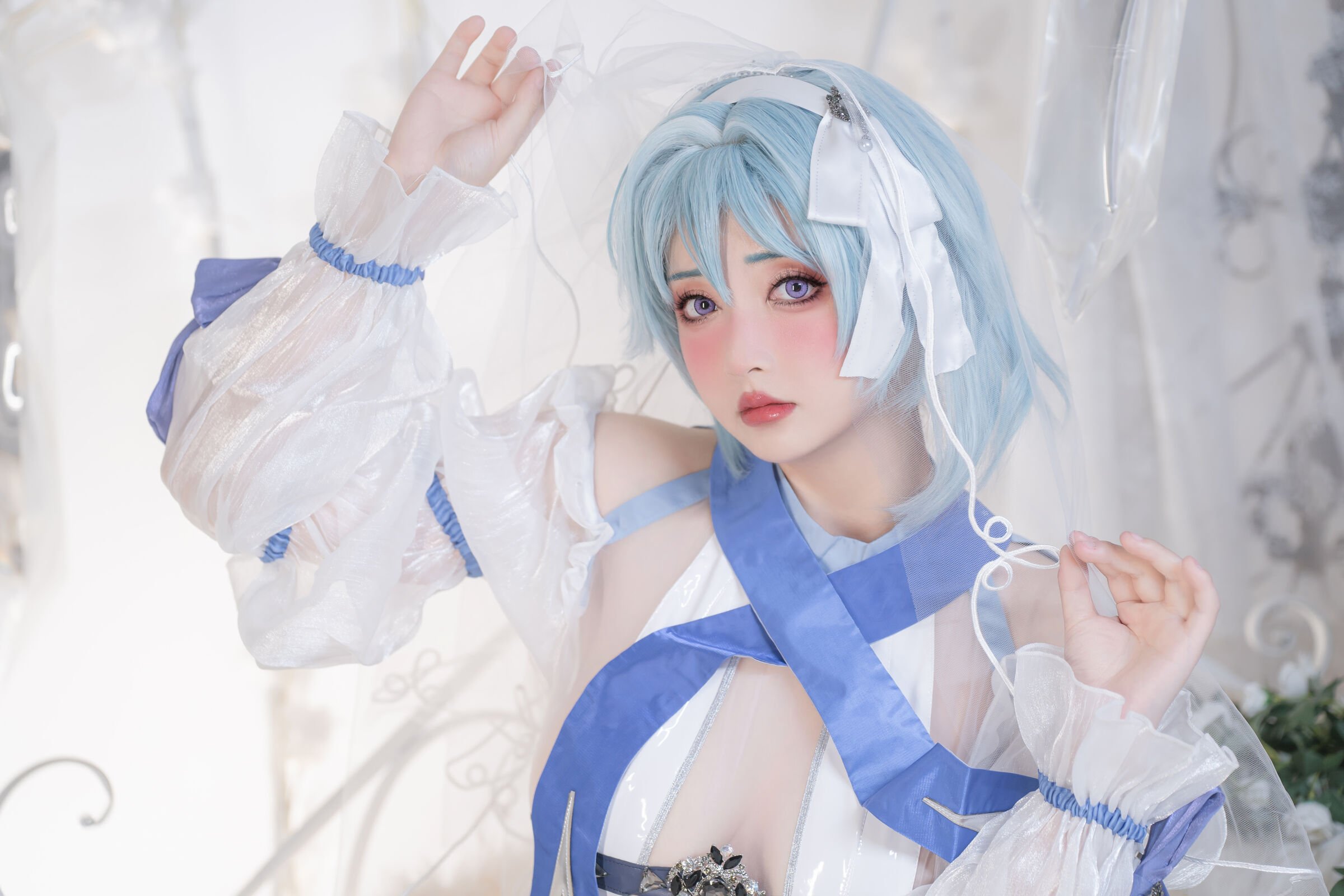 Đọc truyện hentai Tuyển tập Albums siêu phẩm Cosplay - Chap 489 - Crash Girl Meow Xiaoji & Yunshao - Genshin Impact Bride: Eula & Ganyu