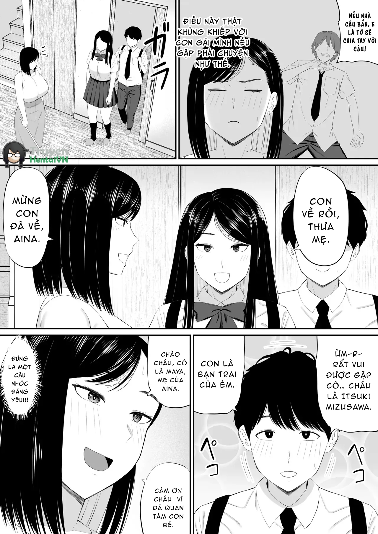 Đọc truyện hentai Sewayaki Kaa-san Musume no Kareshi ni Tanomarete Hitohada Nugu - Oneshot