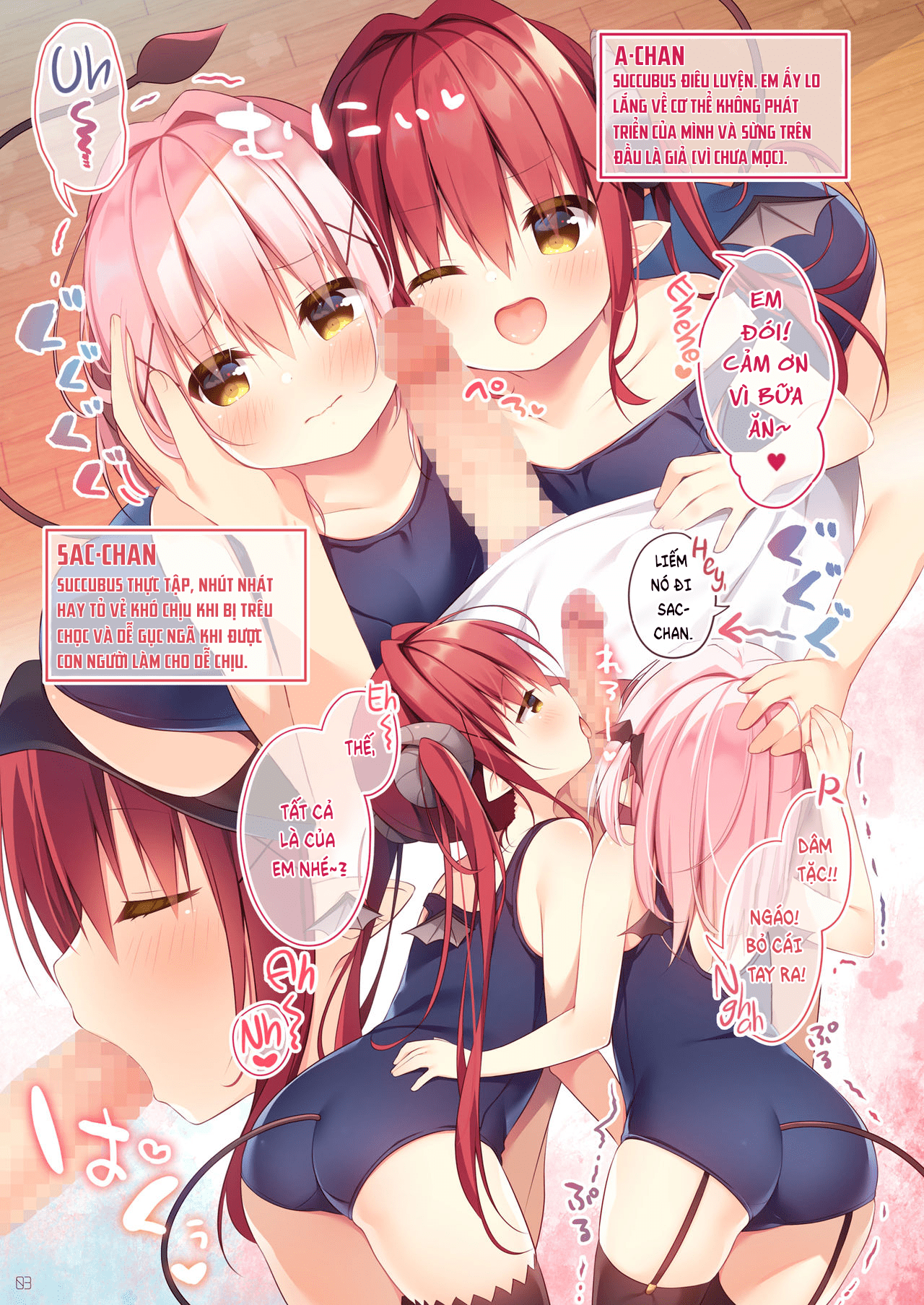 Đọc truyện hentai Hai Nàng Succubus Đói Tinh - Oneshot