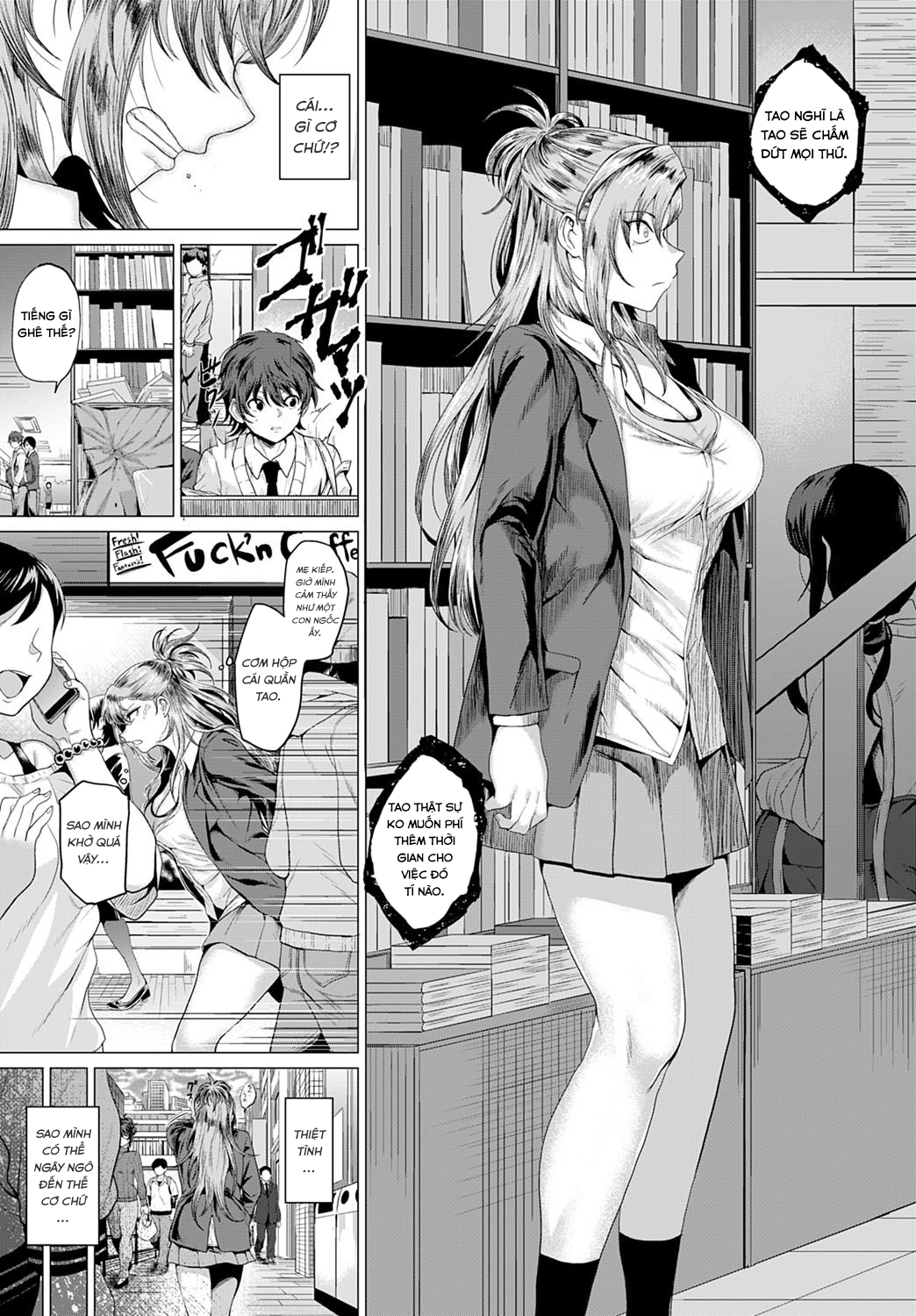 Đọc truyện hentai Boku to Furyou to Okujou de - Oneshot