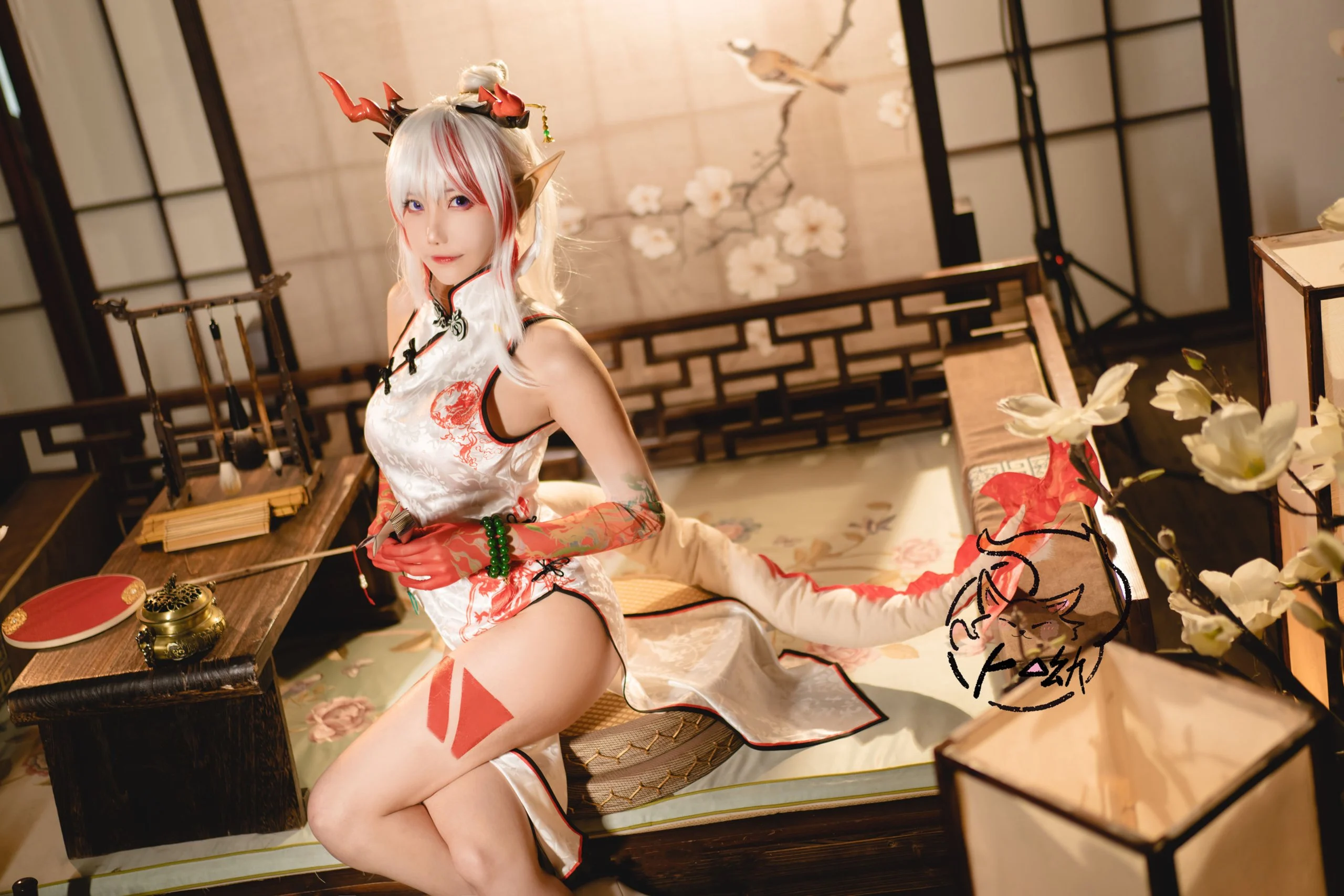 Đọc truyện hentai Tuyển tập Albums siêu phẩm Cosplay - Chap 632 - Bu You Mikon - Cheongsam Happy