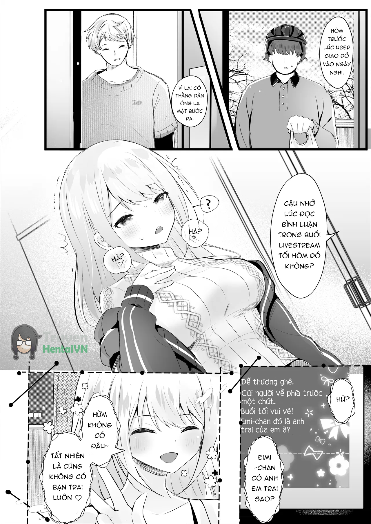 Đọc truyện hentai Haishin dewa kareshi inai tte itteta yo ne? - Oneshot