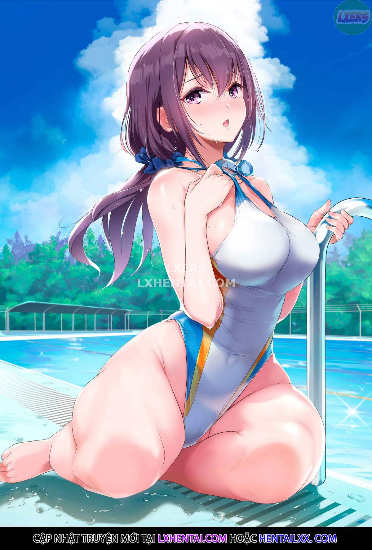 Đọc truyện hentai Kyonyuu ga Nayami no Suiei Buin - Oneshot - Không che