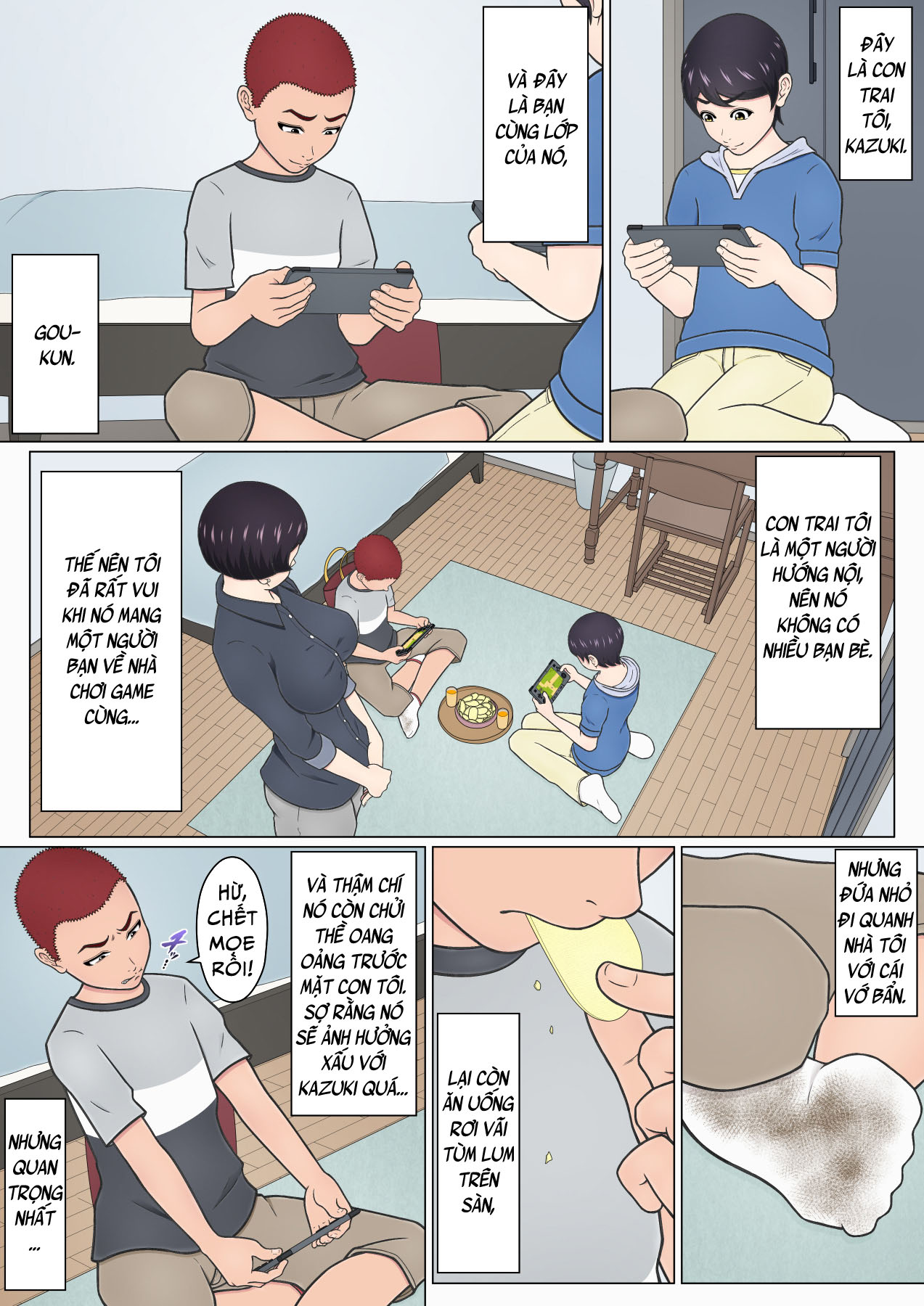 Đọc truyện hentai Shitagi Feti no Warugaki ni Yowami o Nigirarete Shimatta Tsuyoki Mama - Oneshot