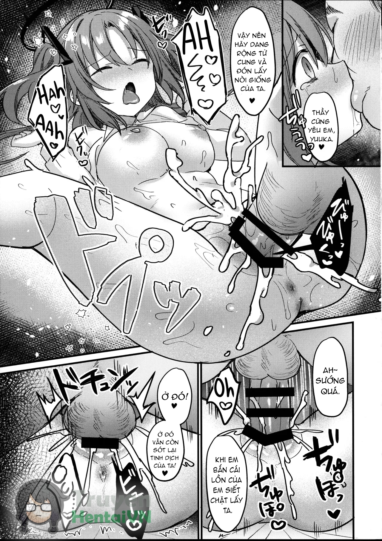 Đọc truyện hentai ENG-Chiune_Kimodebu Sugite Kivotos o Horoboshita Sensei ga Bessekaisen no Yuuka o NTR Ryoujoku suru Hon - Oneshot