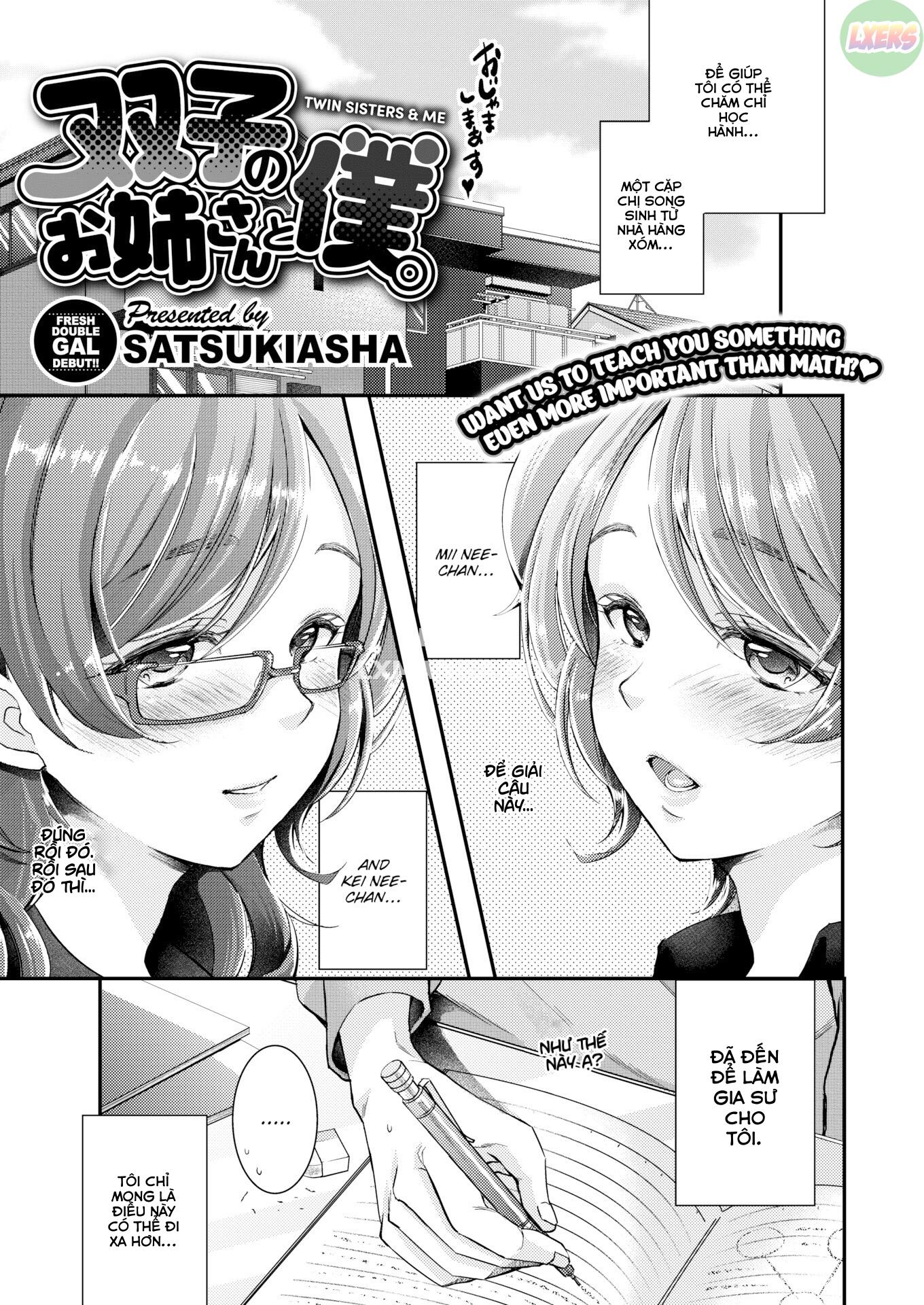 Đọc truyện hentai Chị Em Sinh Đôi & Tôi - Oneshot