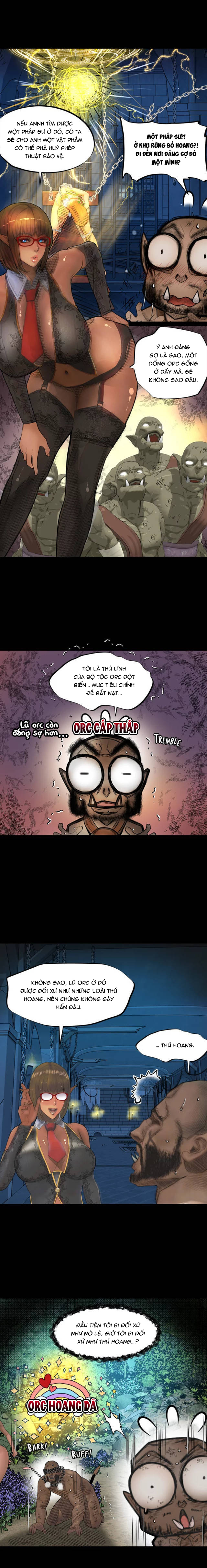 Đọc truyện hentai Nữ Hoàng Dark Elf Và Nô Lệ Orc - Chap 17
