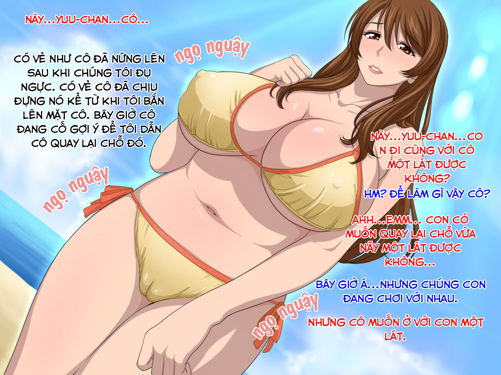 Đọc truyện hentai Oba-san to Oikko no Love Love Haramase Natsuyasumi - Chap 8