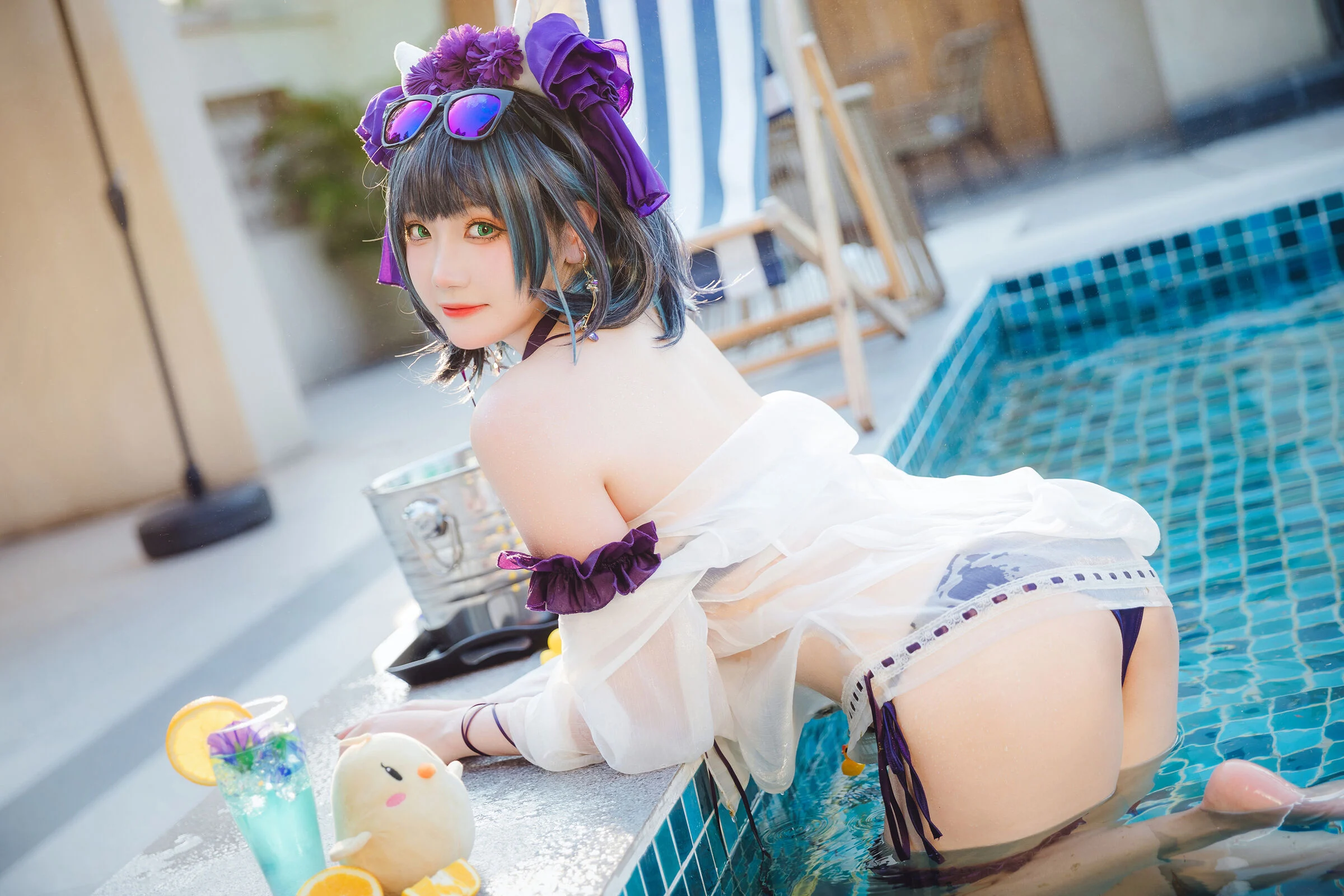 Đọc truyện hentai Tuyển tập Albums siêu phẩm Cosplay - Chap 367 - Guahi Sauce - Cheshire Swimsuit