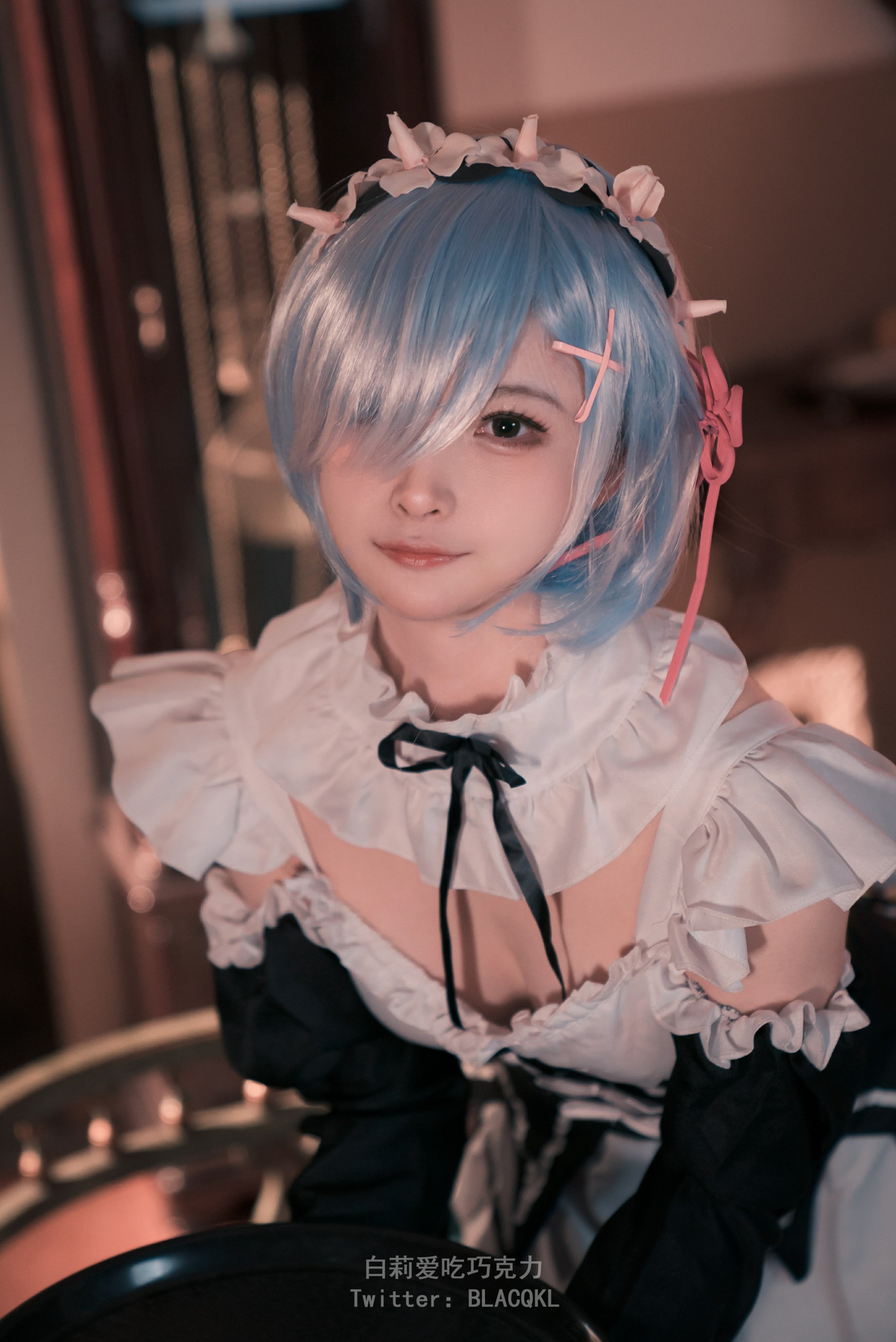 Đọc truyện hentai Tuyển tập Albums siêu phẩm Cosplay - Chap 497 - [Bai Li loves chocolate] Rem maid outfit