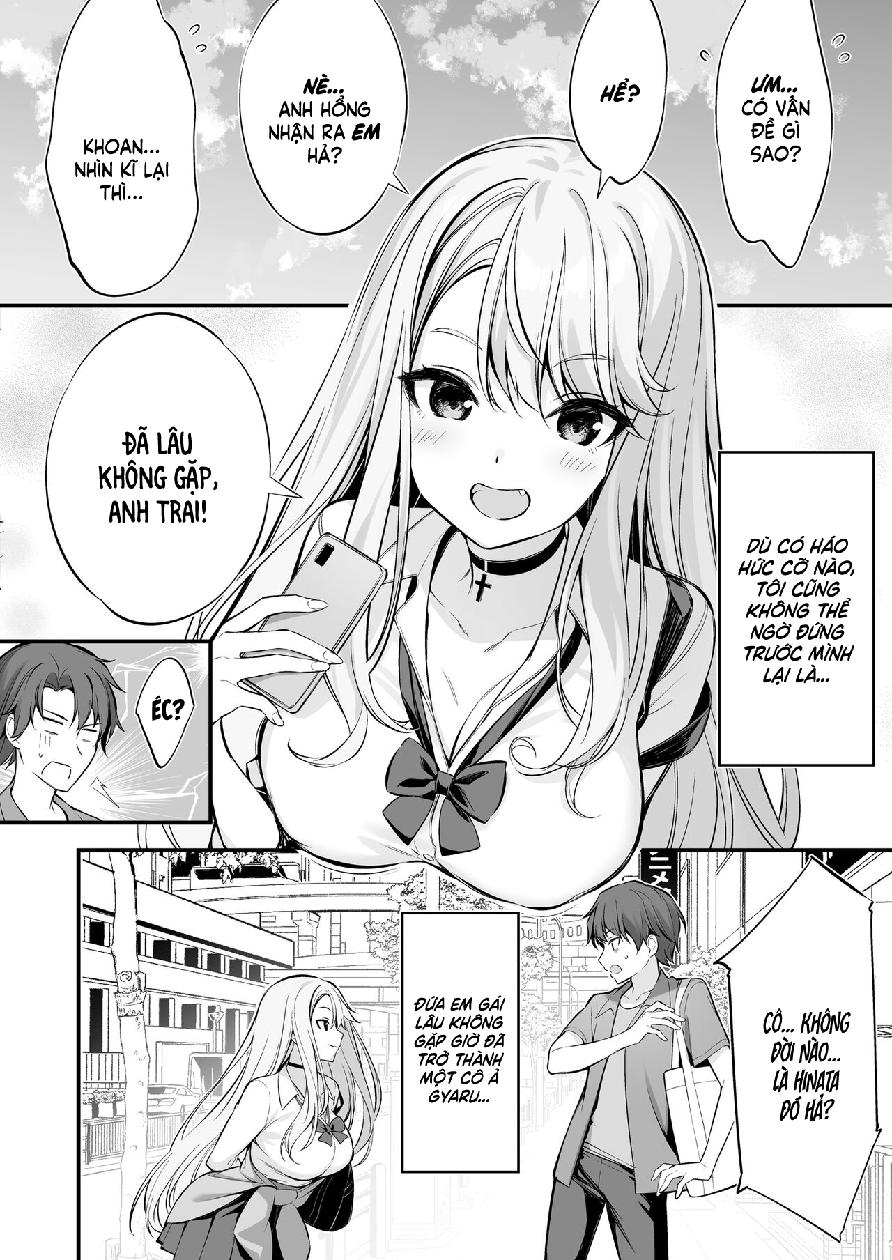 Đọc truyện hentai Gái Quen Trên Mạng Hóa Ra Là Nhỏ Em Gyaru - Anh trai x em gái