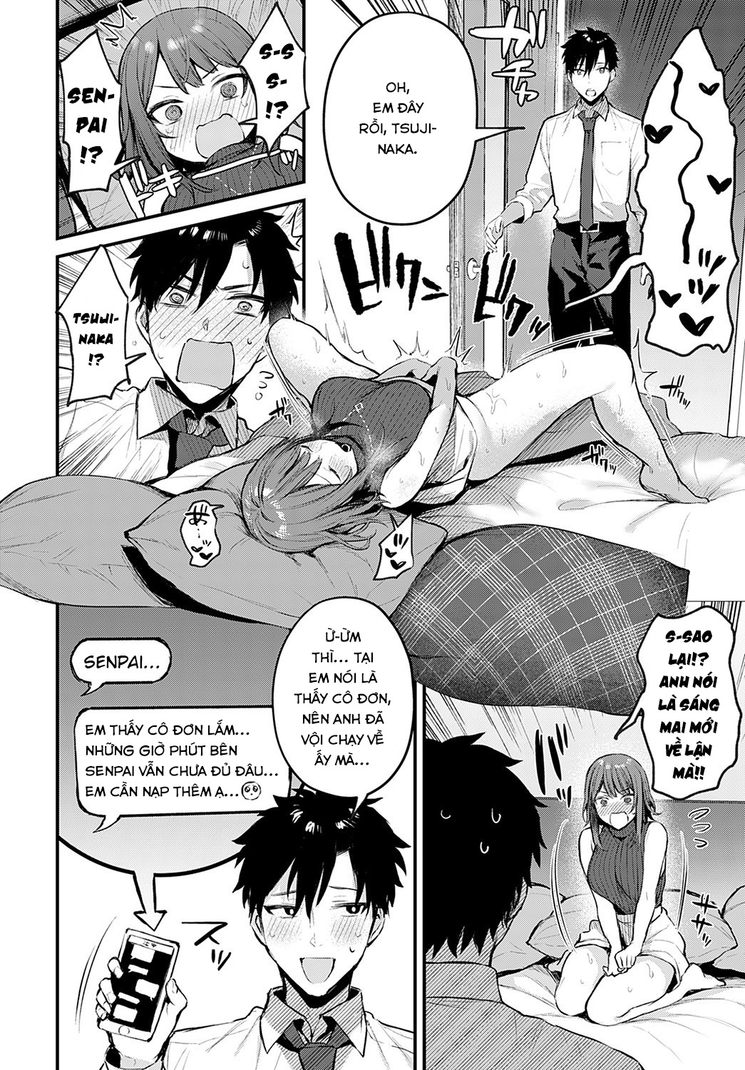 Đọc truyện hentai Machikirenai Kouhai Kanojo Tsujinaka-Chan - Oneshot