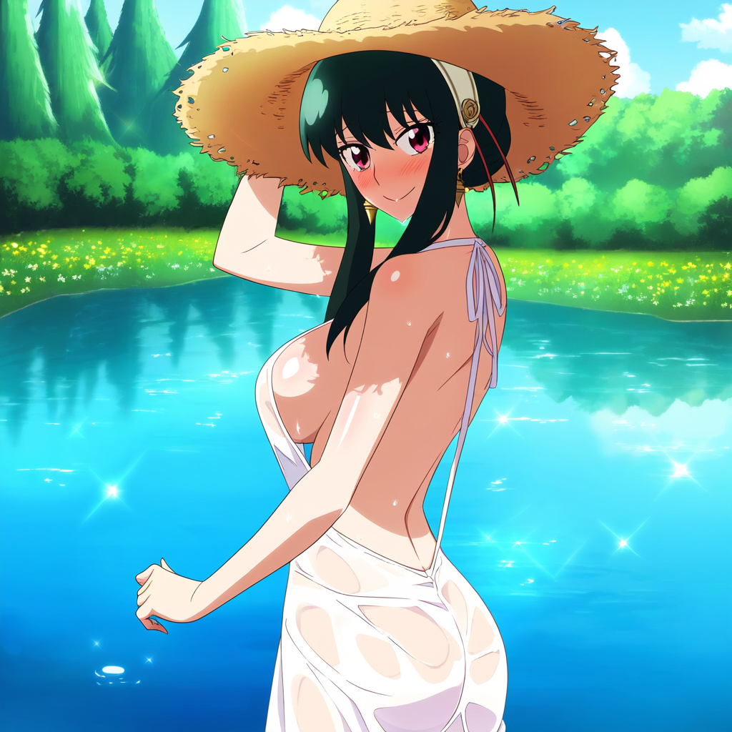 Đọc truyện hentai Tuyển tập Albums Art hentai - Chap 322 - Yor Forger AI illustration straw hat
