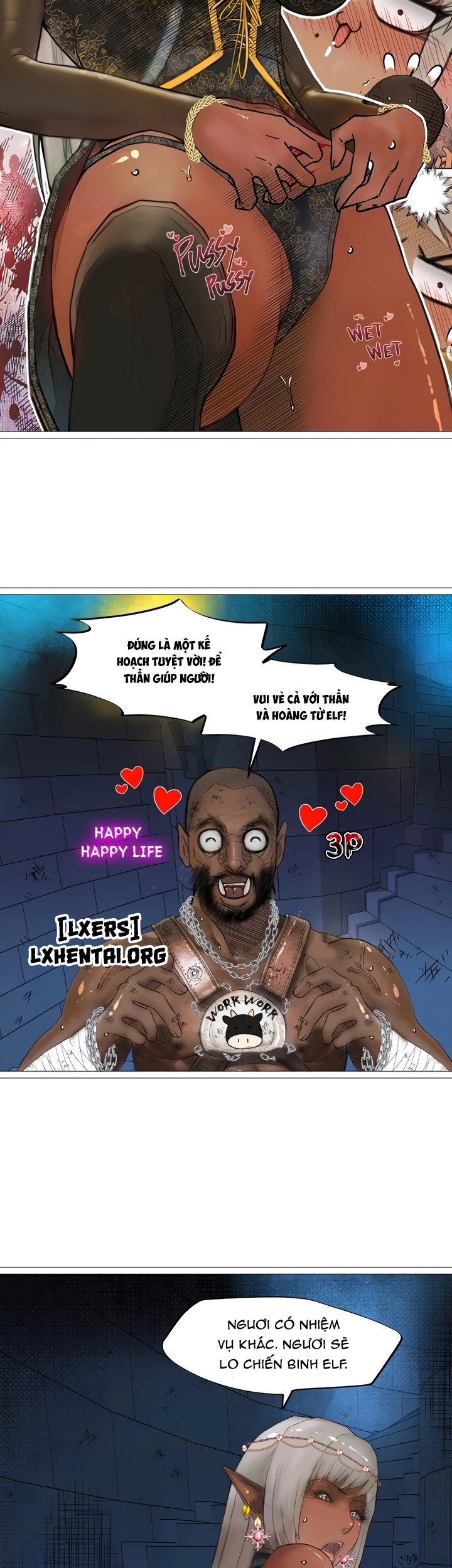 Đọc truyện hentai Nữ Hoàng Dark Elf Và Nô Lệ Orc - Chap 25