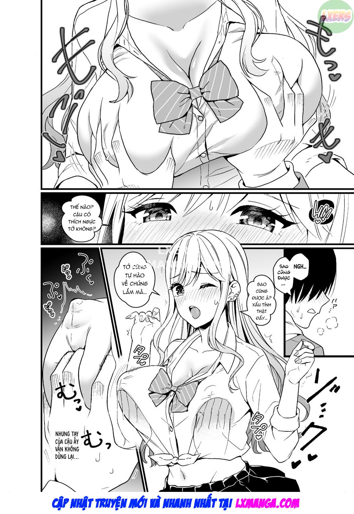 Đọc truyện hentai That Time Gyarus Asked Me To Grope Their Tits After Class - Oneshot